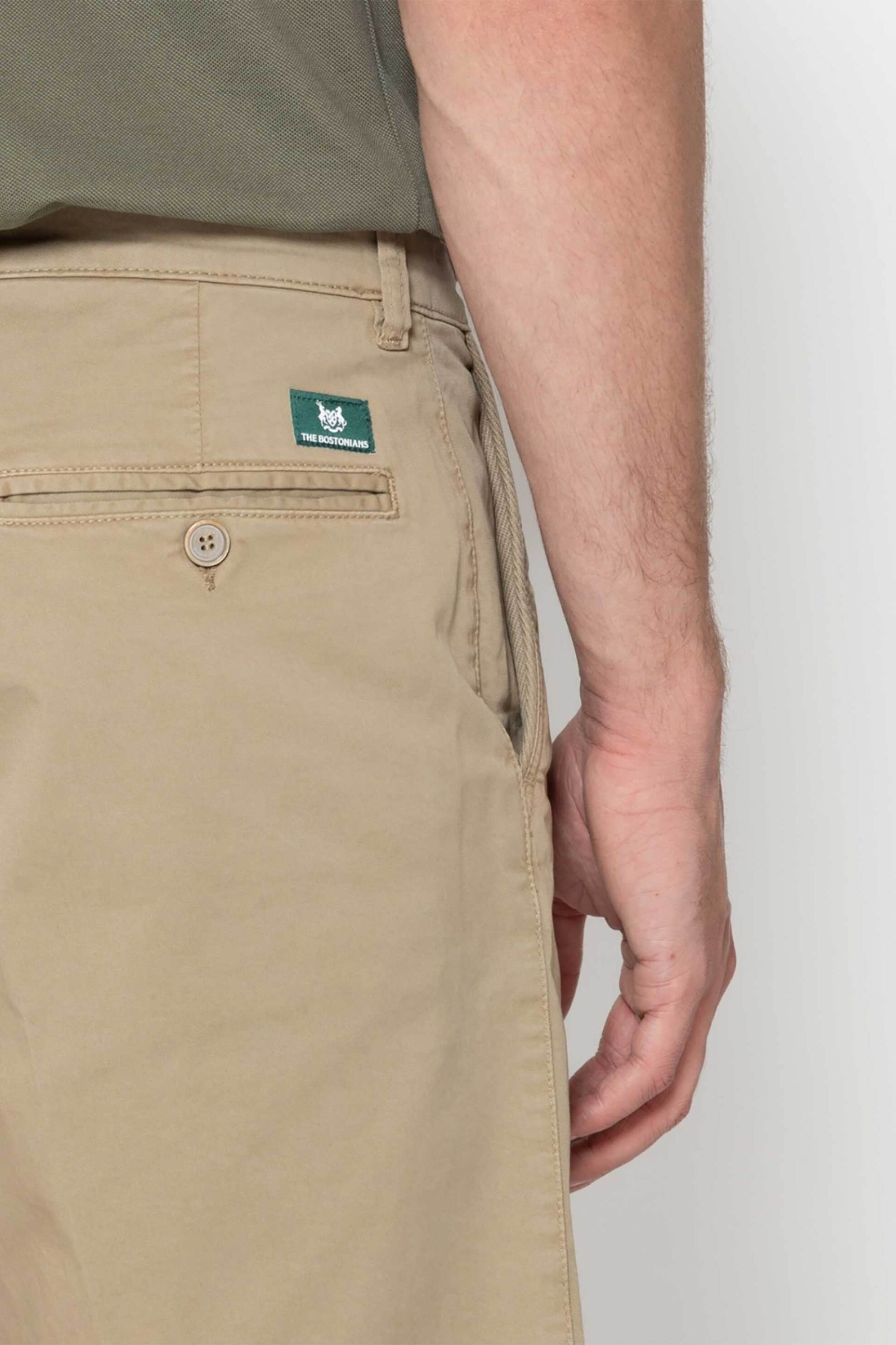 The Bostonians Ανδρική Βερμούδα Chino Regular Fit - En0342026 Μπεζ