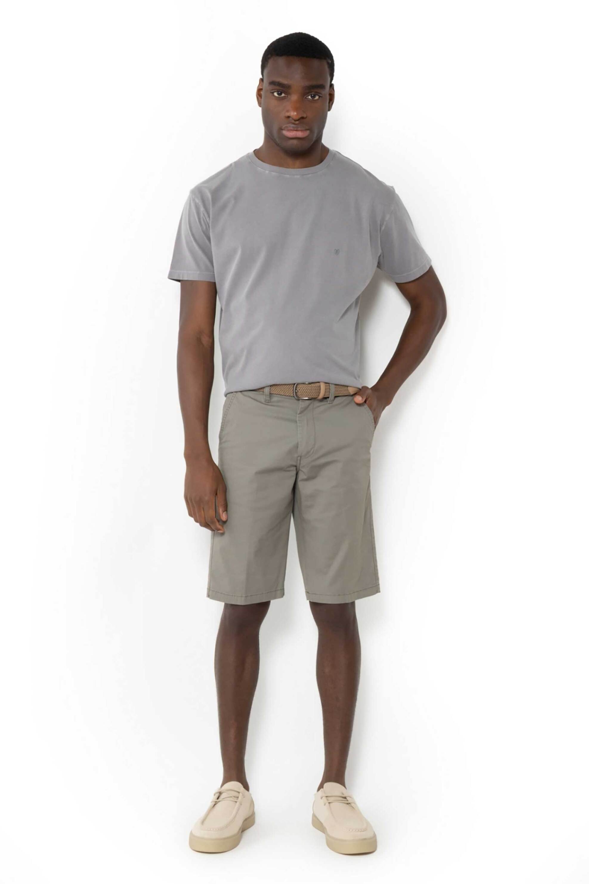 The Bostonians ανδρική βερμούδα chino twill Regular Fit - EN0565T596 Λαδί