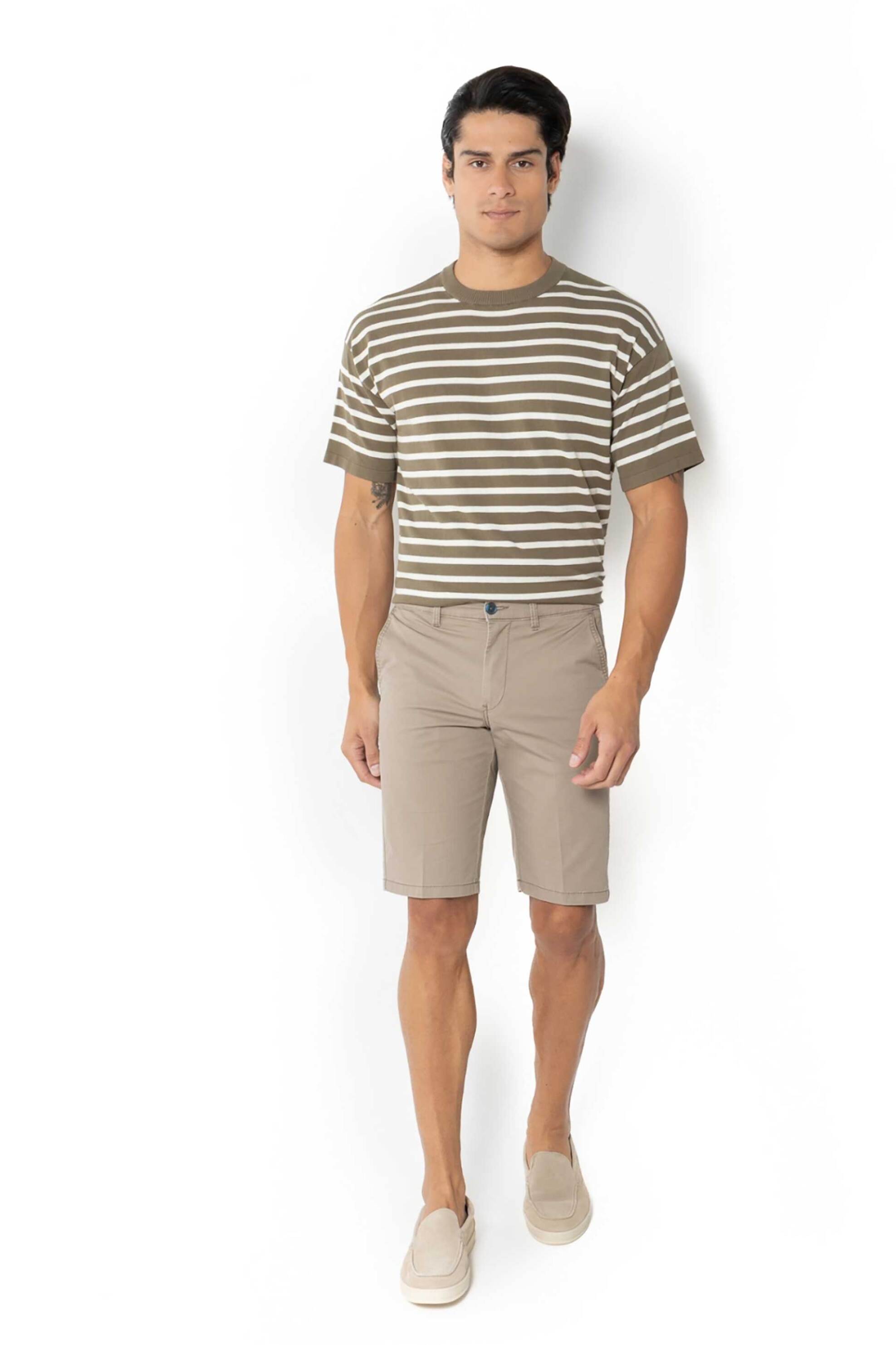 The Bostonians ανδρική βερμούδα chino twill Regular Fit - EN0565T596 Μπεζ