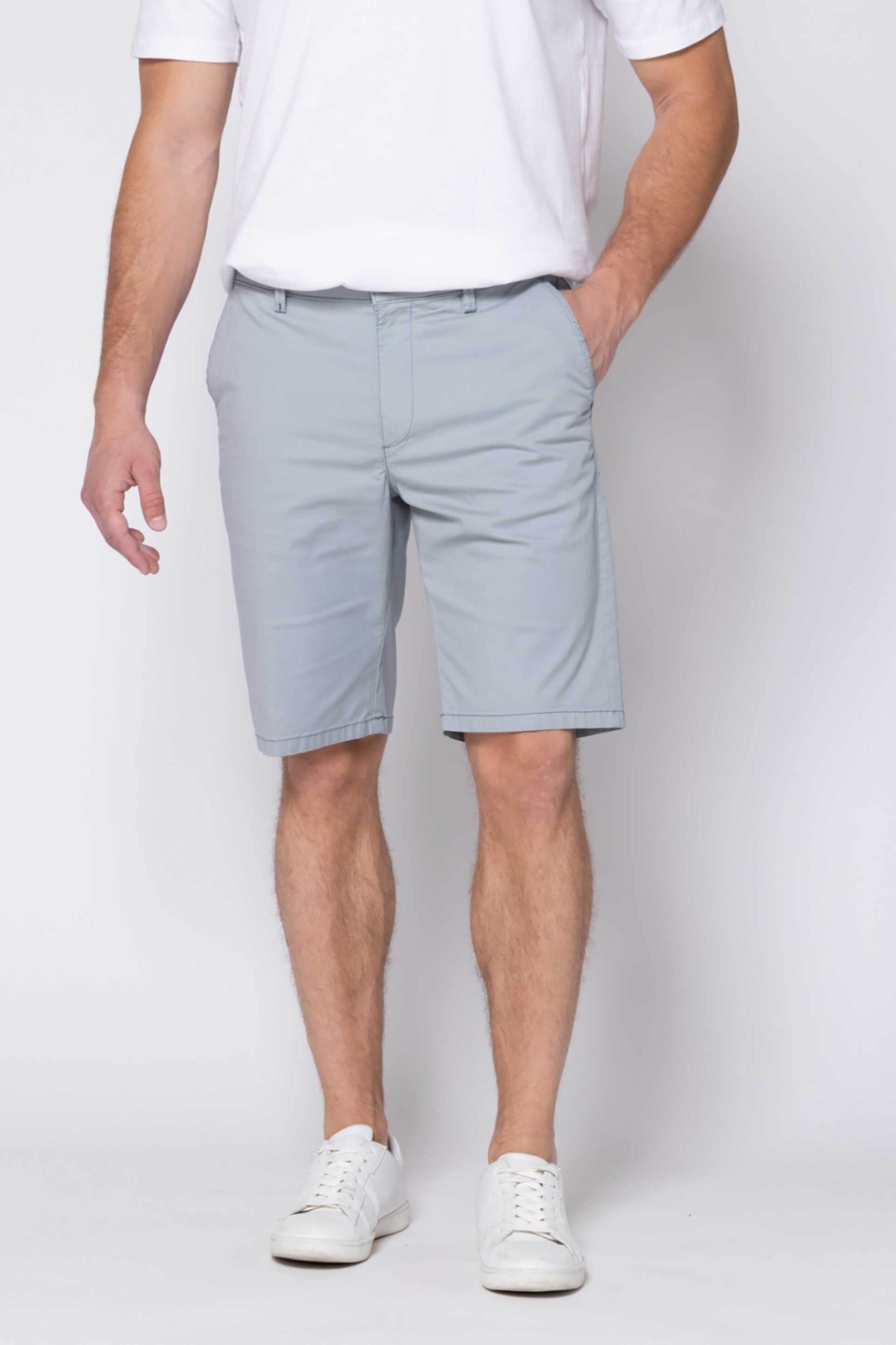 The Bostonians ανδρική βερμούδα chino Regular Fit - EN0847T303 Γκρι Γαλάζιο