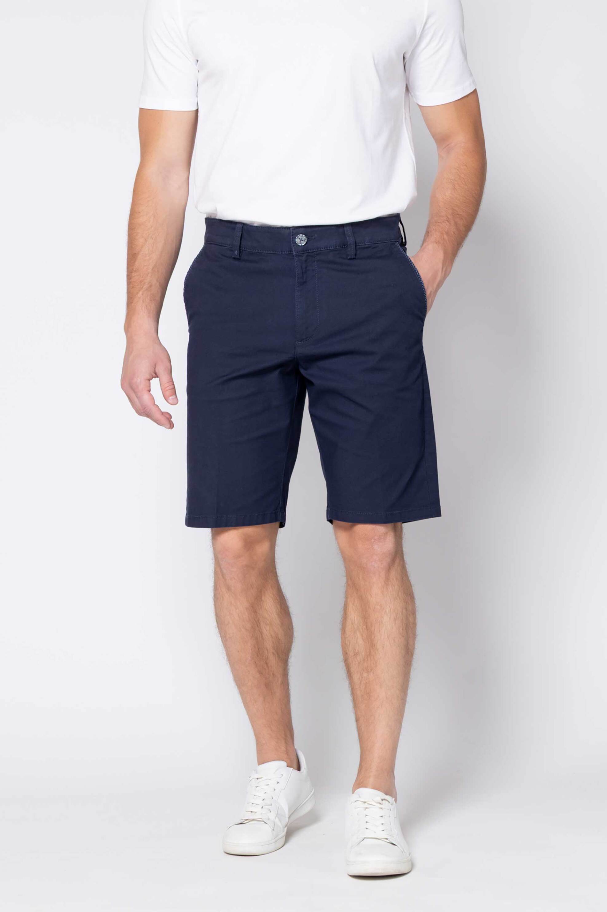 The Bostonians ανδρική βερμούδα chino Regular Fit - EN0847T303 Μπλε Σκούρο