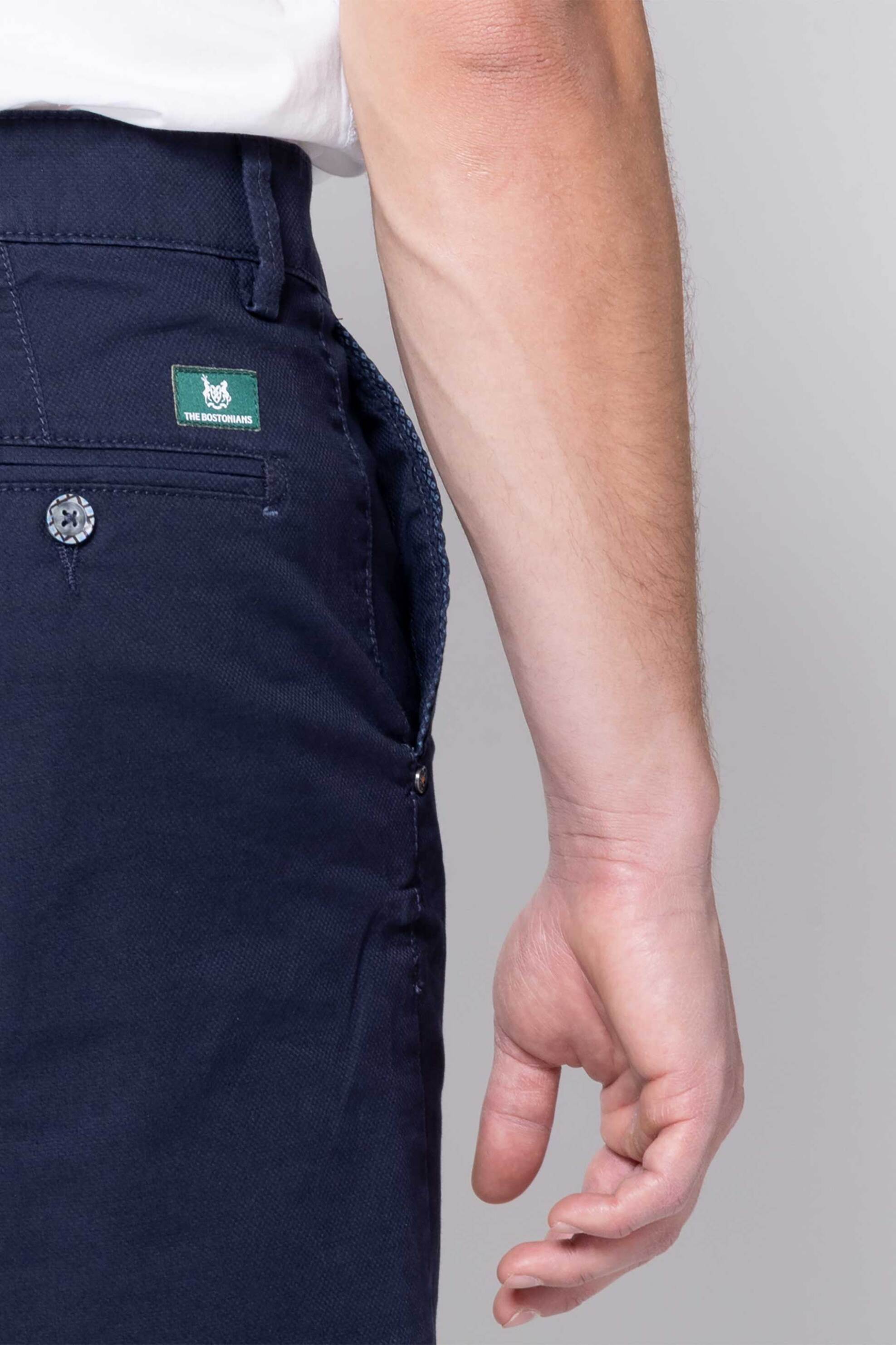 The Bostonians Ανδρική Βερμούδα Chino Regular Fit - En0847T303 Μπλε Σκούρο