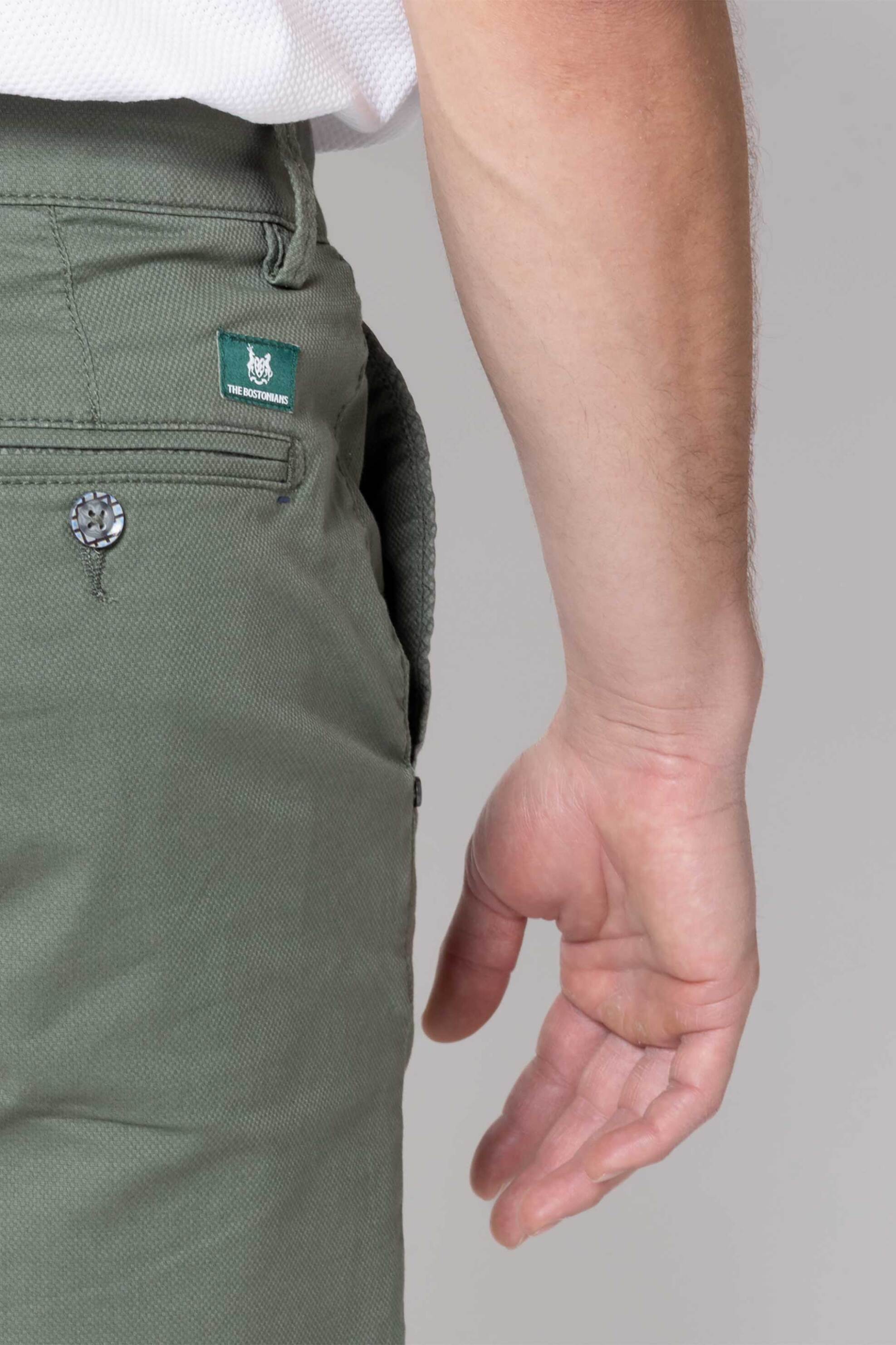 The Bostonians Ανδρική Βερμούδα Chino Regular Fit - En0847T303 Χακί