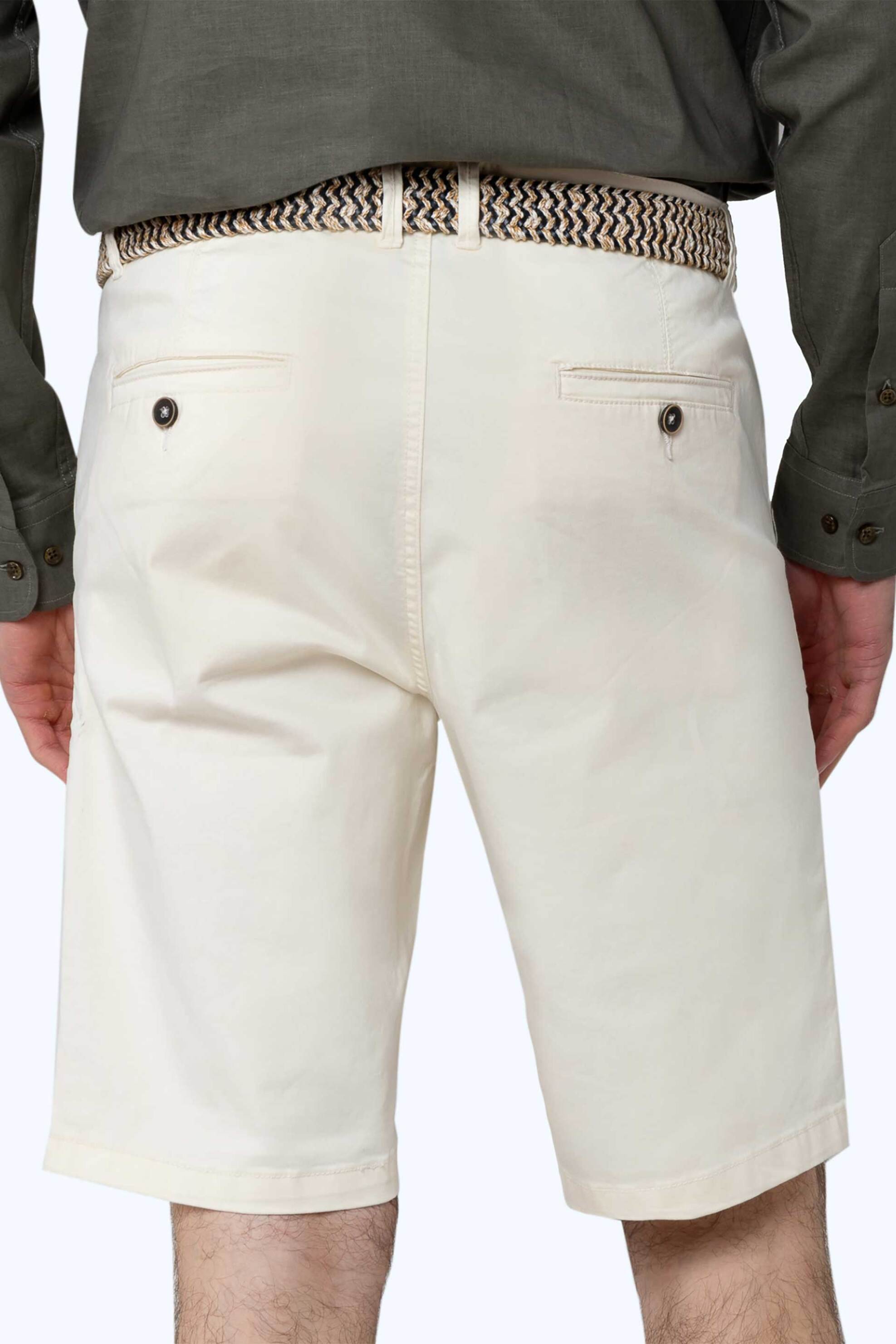 The Bostonians Ανδρική Chino Βερμούδα Regular Fit - En202401 Υπόλευκο