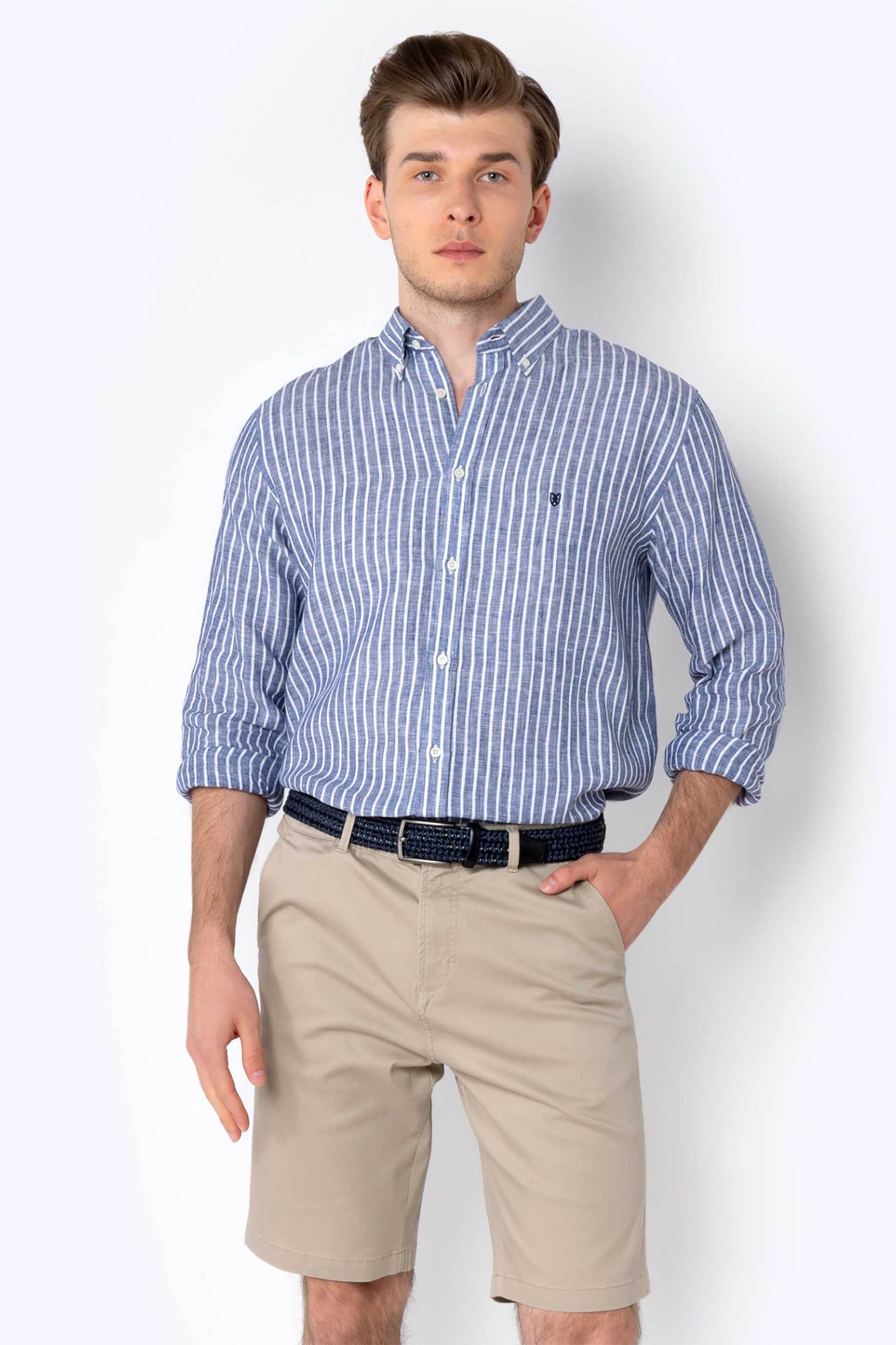 The Bostonians ανδρική chino βερμούδα Regular Fit - EN202401 Μπεζ