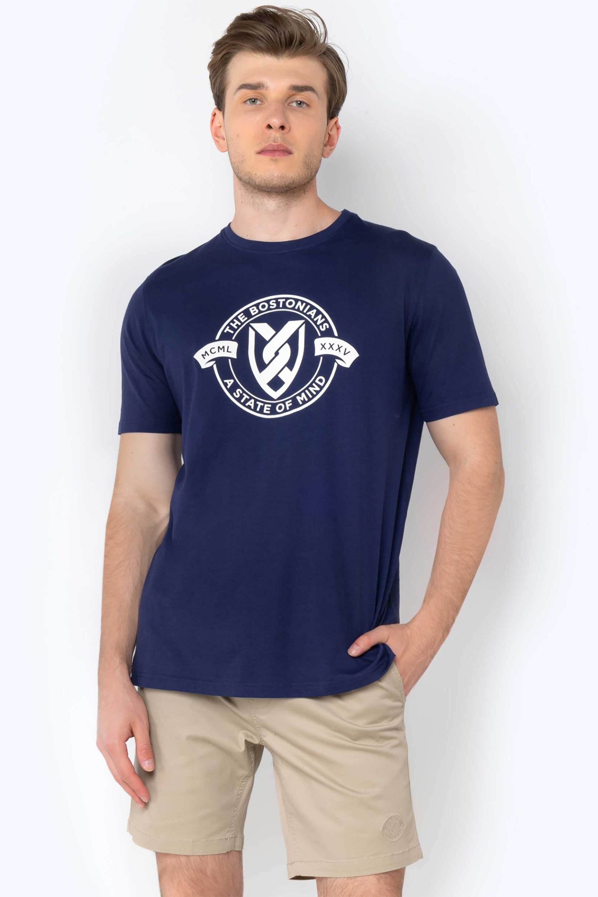 The Bostonians ανδρική βερμούδα με ελαστική μέση Regular Fit - EN202402 Μπεζ