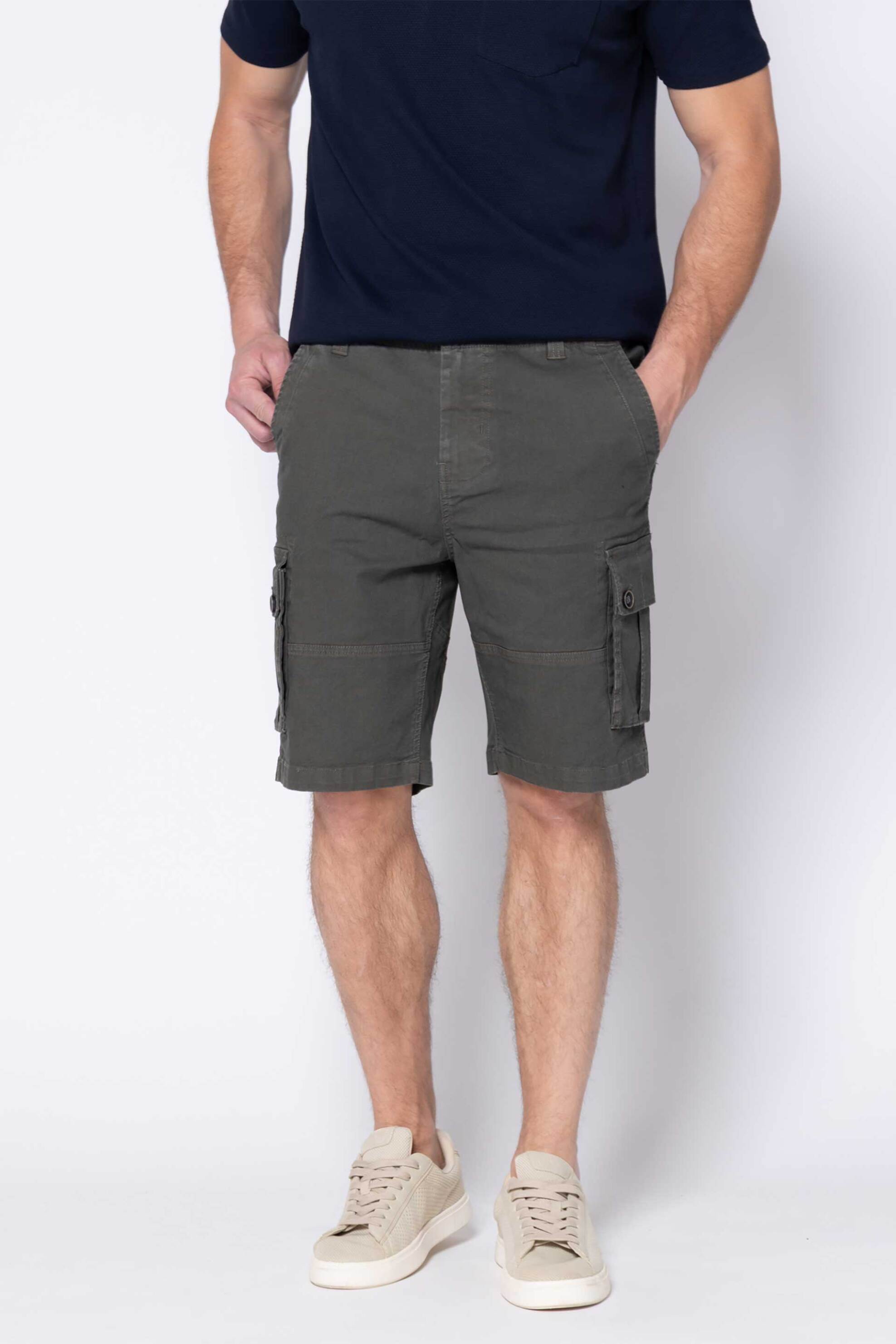 The Bostonians ανδρική βερμούδα cargo Regular Fit - EN202610 Χακί