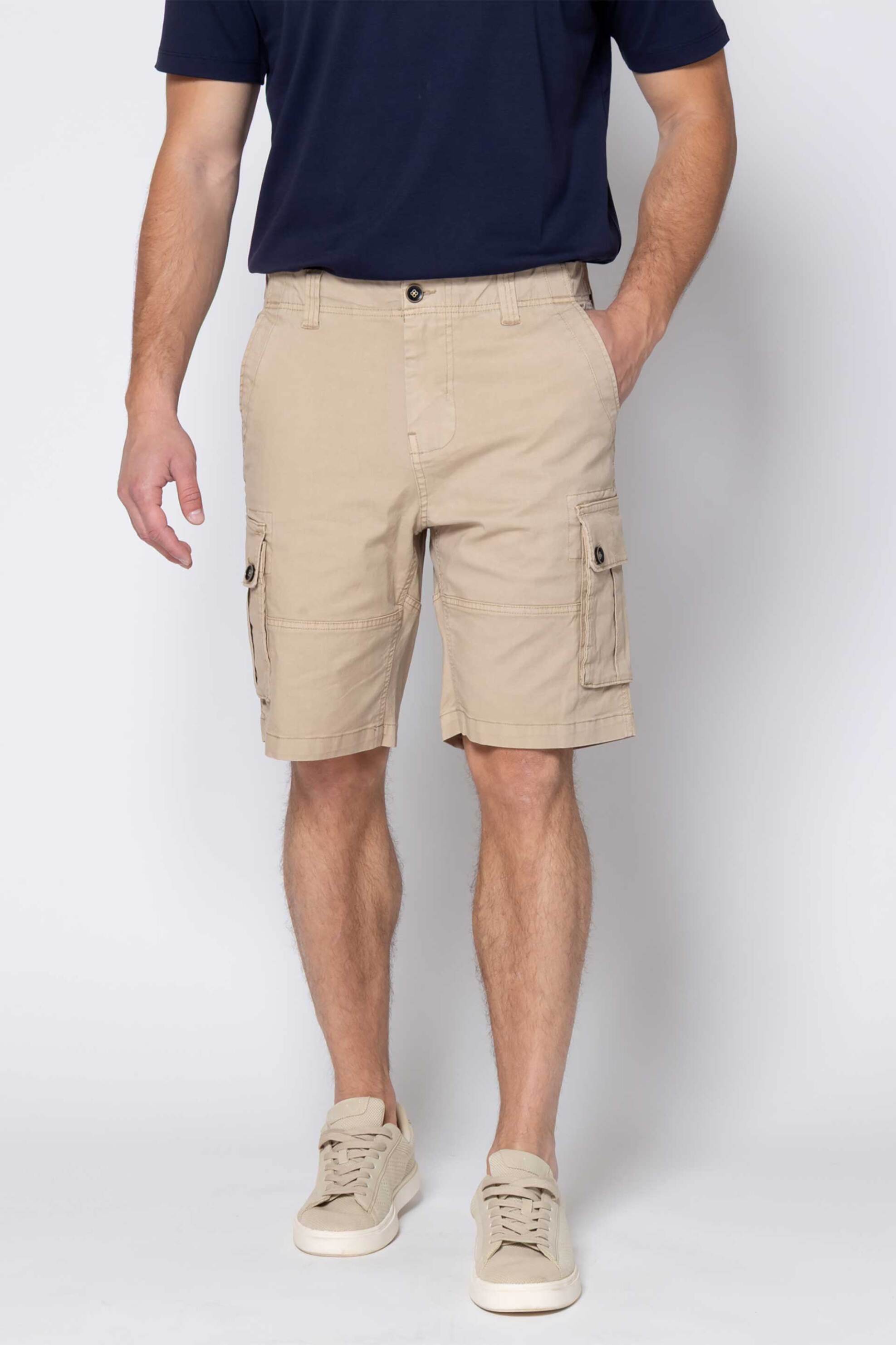 The Bostonians ανδρική βερμούδα cargo Regular Fit - EN202610 Μπεζ