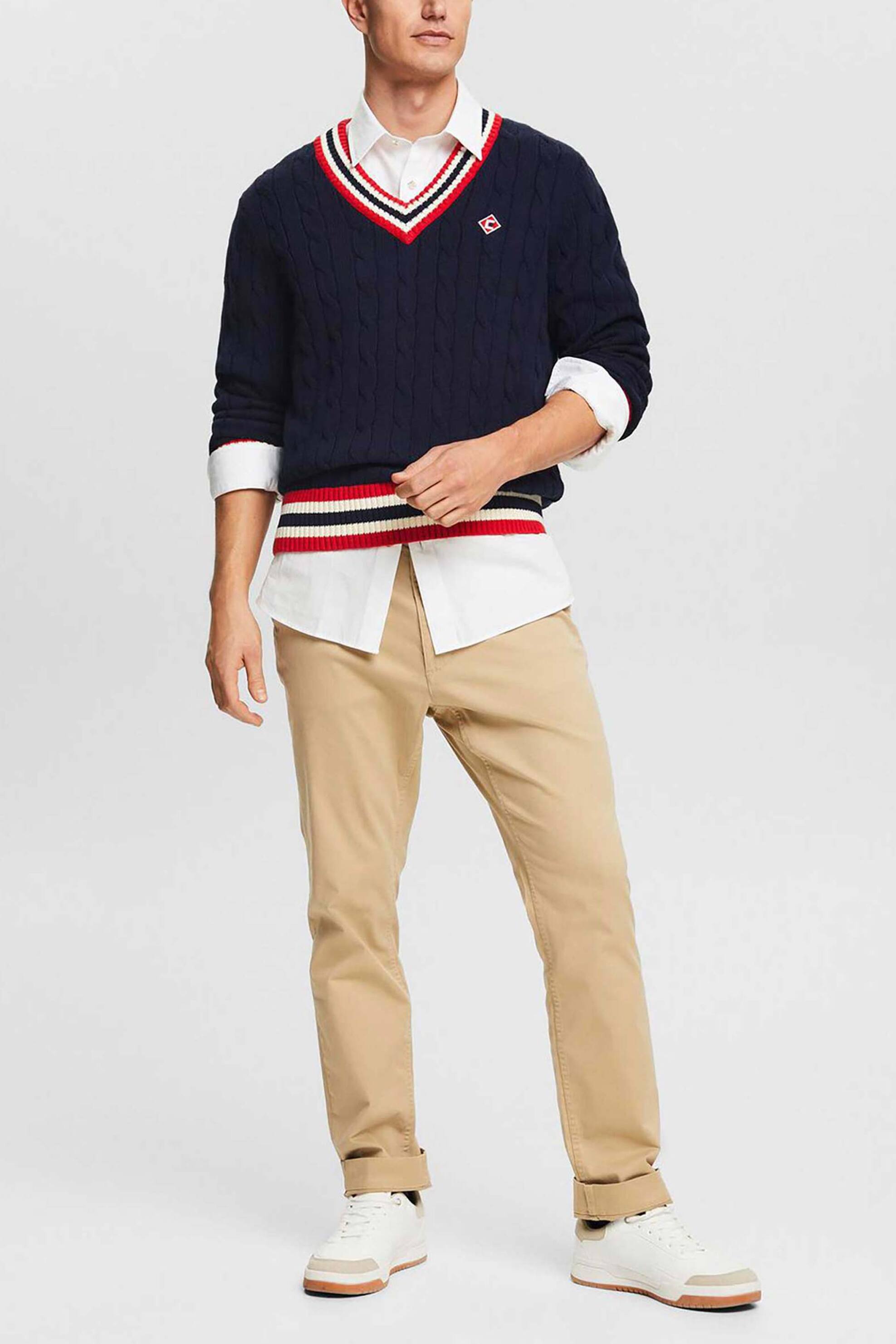 ESPRIT Esprit ανδρικό chino παντελόνι Slim Fit (34L) - 994EE2B302 Μπεζ