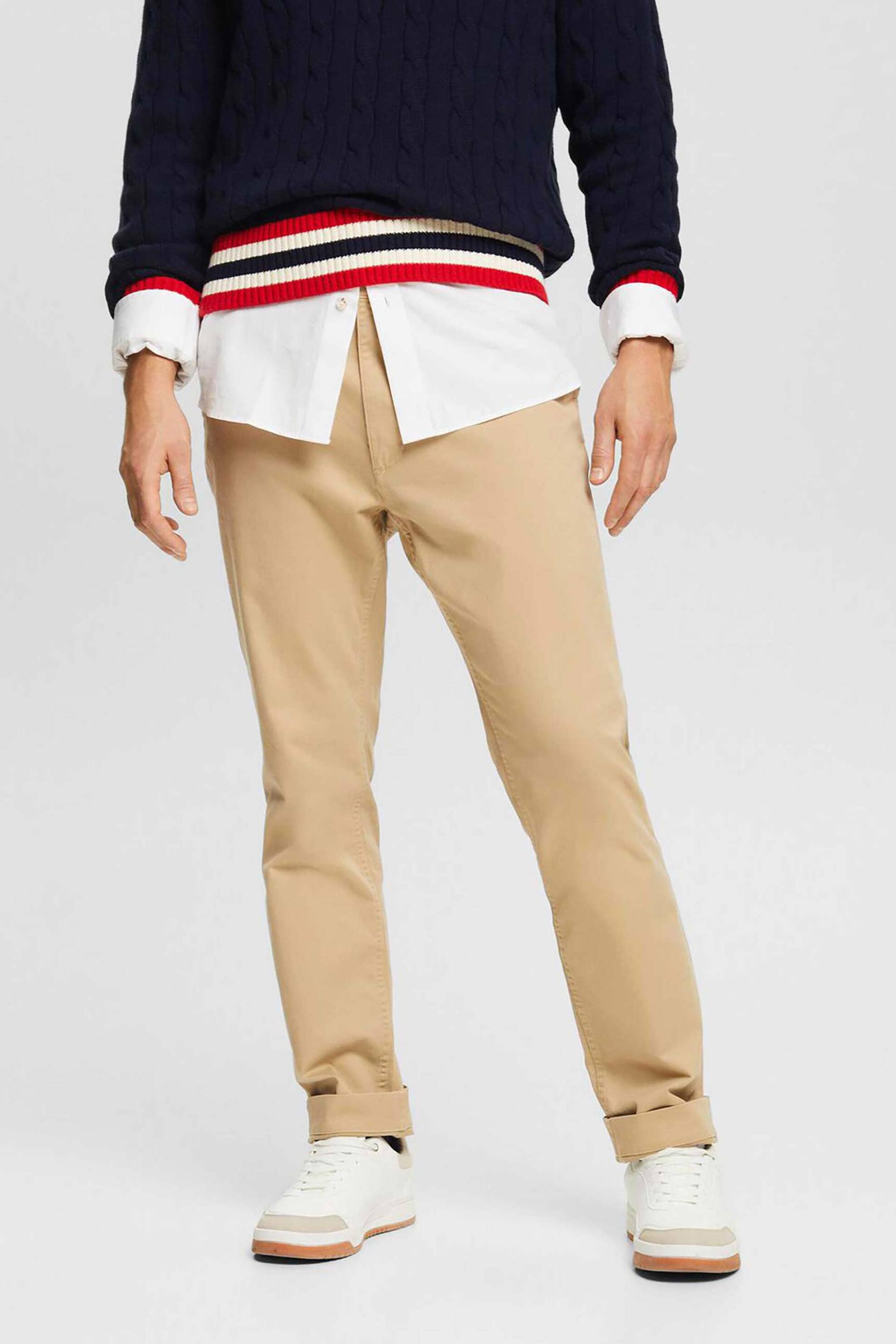 Esprit ανδρικό chino παντελόνι Slim Fit (34L) - 994EE2B302 Μπεζ φωτογραφία