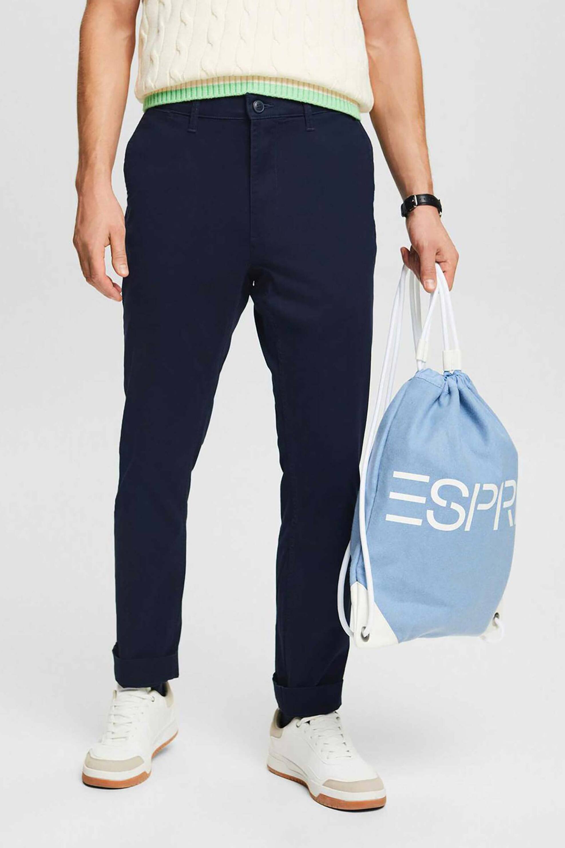 Esprit ανδρικό chino παντελόνι Slim Fit (34L) - 994EE2B302 Μπλε Σκούρο φωτογραφία