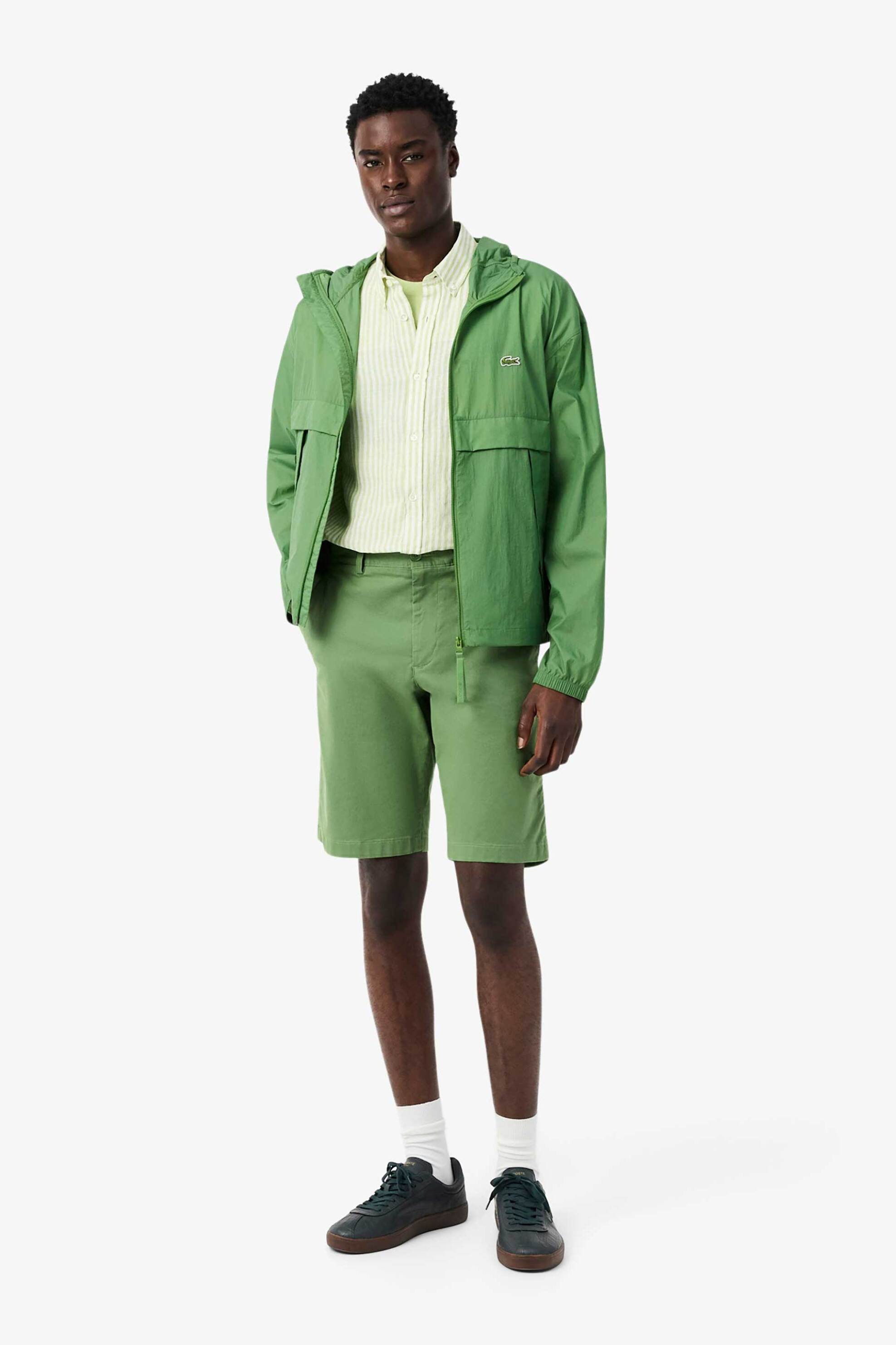 Lacoste ανδρική βερμούδα chino stretch twill Slim Fit - FH2349 Πράσινο