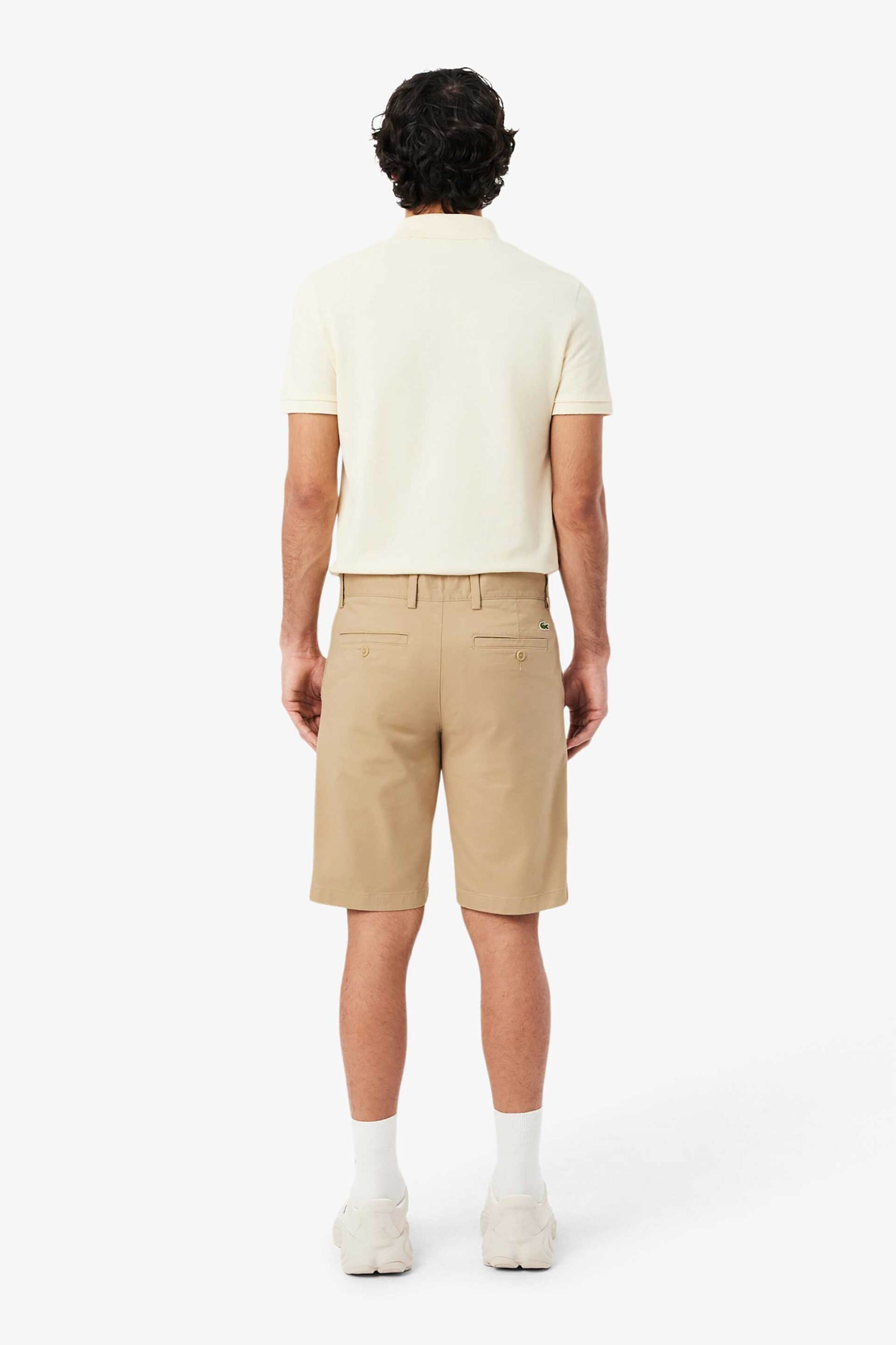 Lacoste Ανδρική Βερμούδα Chino Stretch Twill Slim Fit - Fh2349 Μπεζ