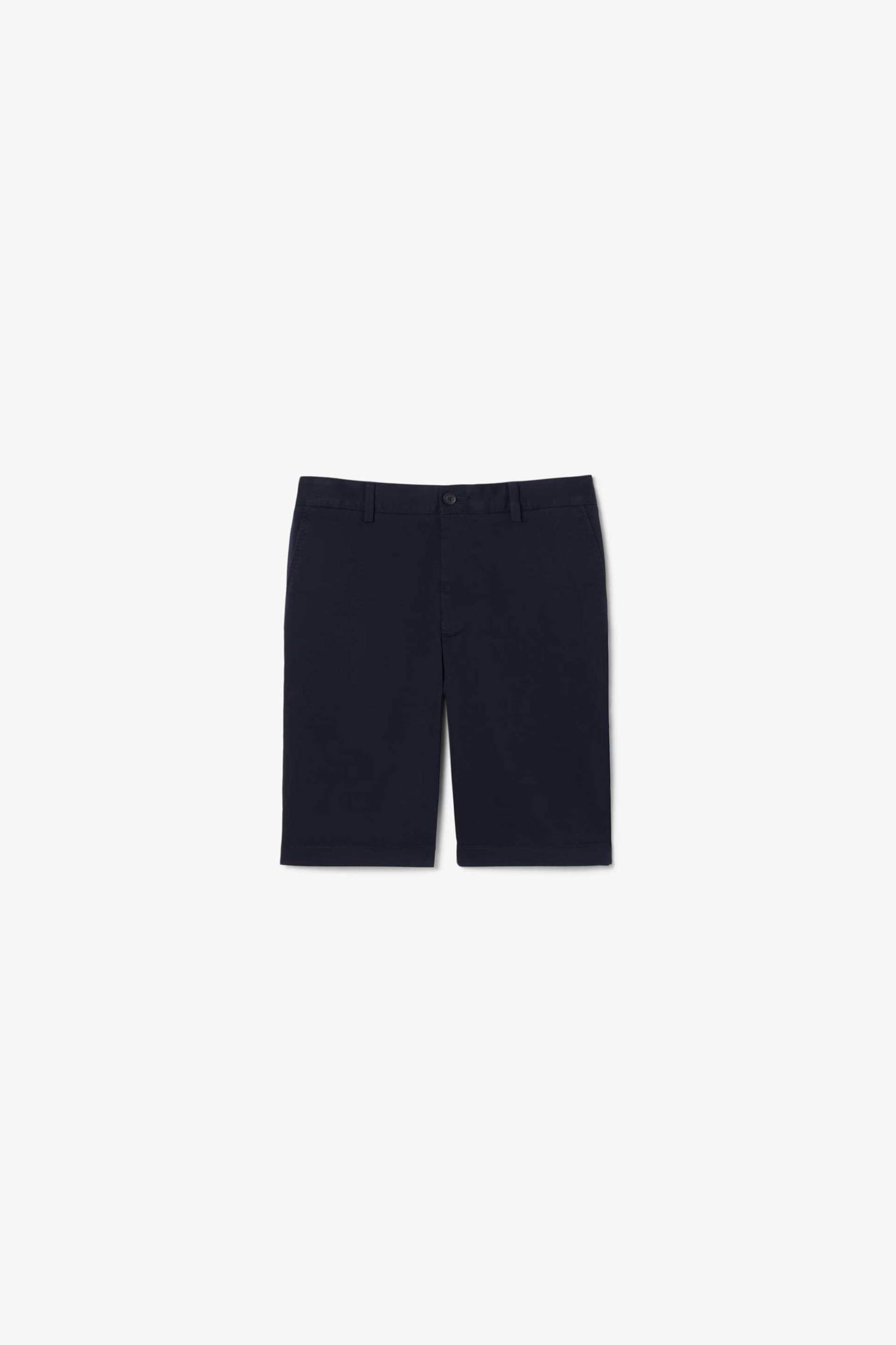 Lacoste Ανδρική Βερμούδα Chino Stretch Twill Slim Fit - Fh2349 Μπλε Σκούρο