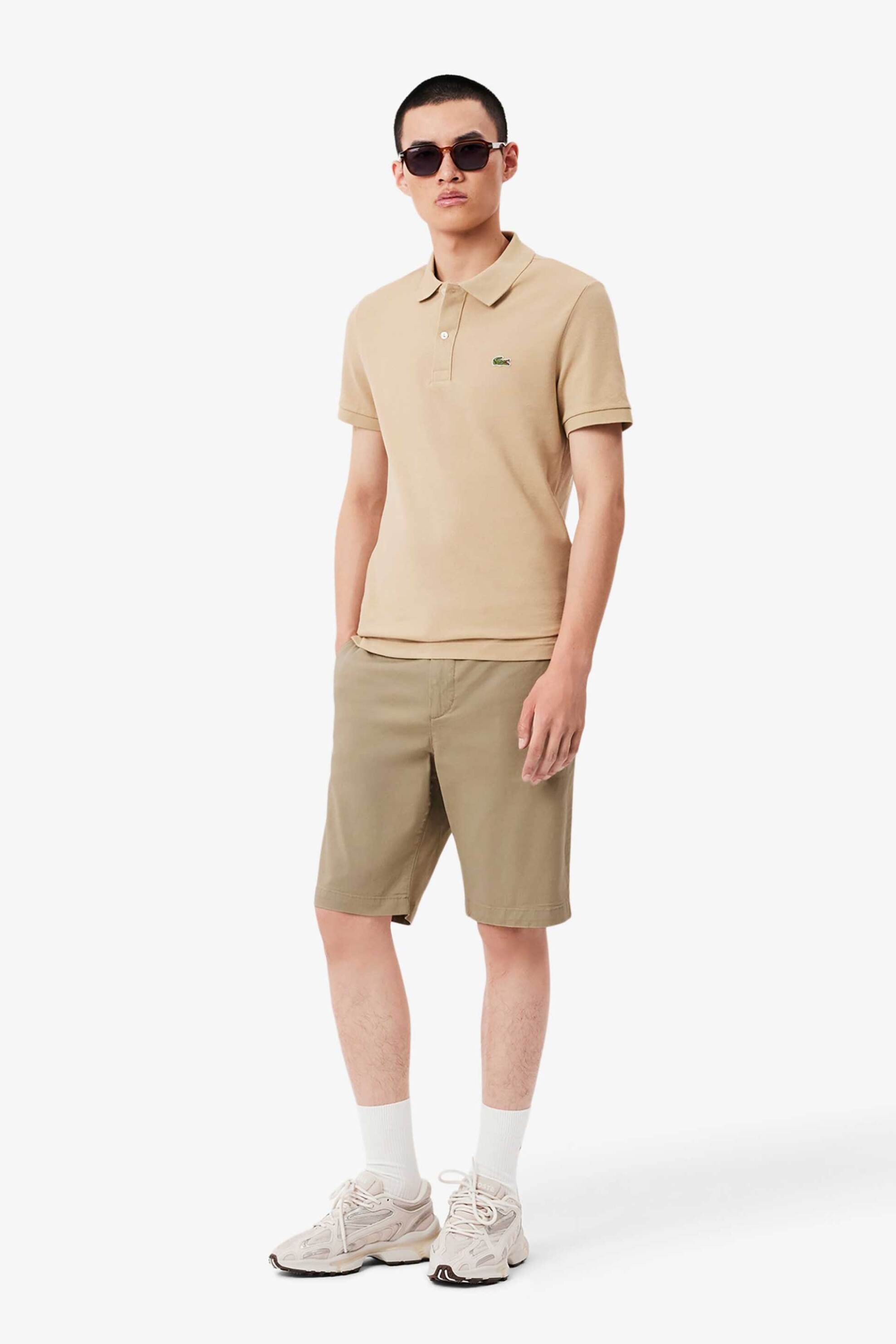 Lacoste ανδρική βερμούδα chino Slim Fit - FH3347-00 Μπεζ