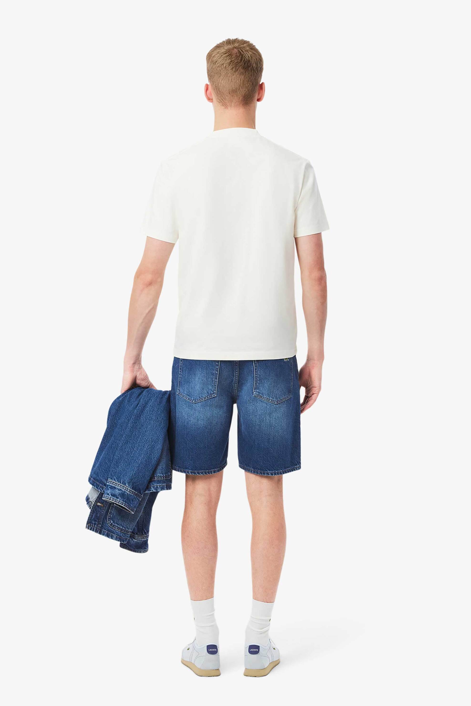 Lacoste Ανδρική Denim Βερμούδα Πεντάτσεπη Straight Fit - Fh9932-00 Μπλε