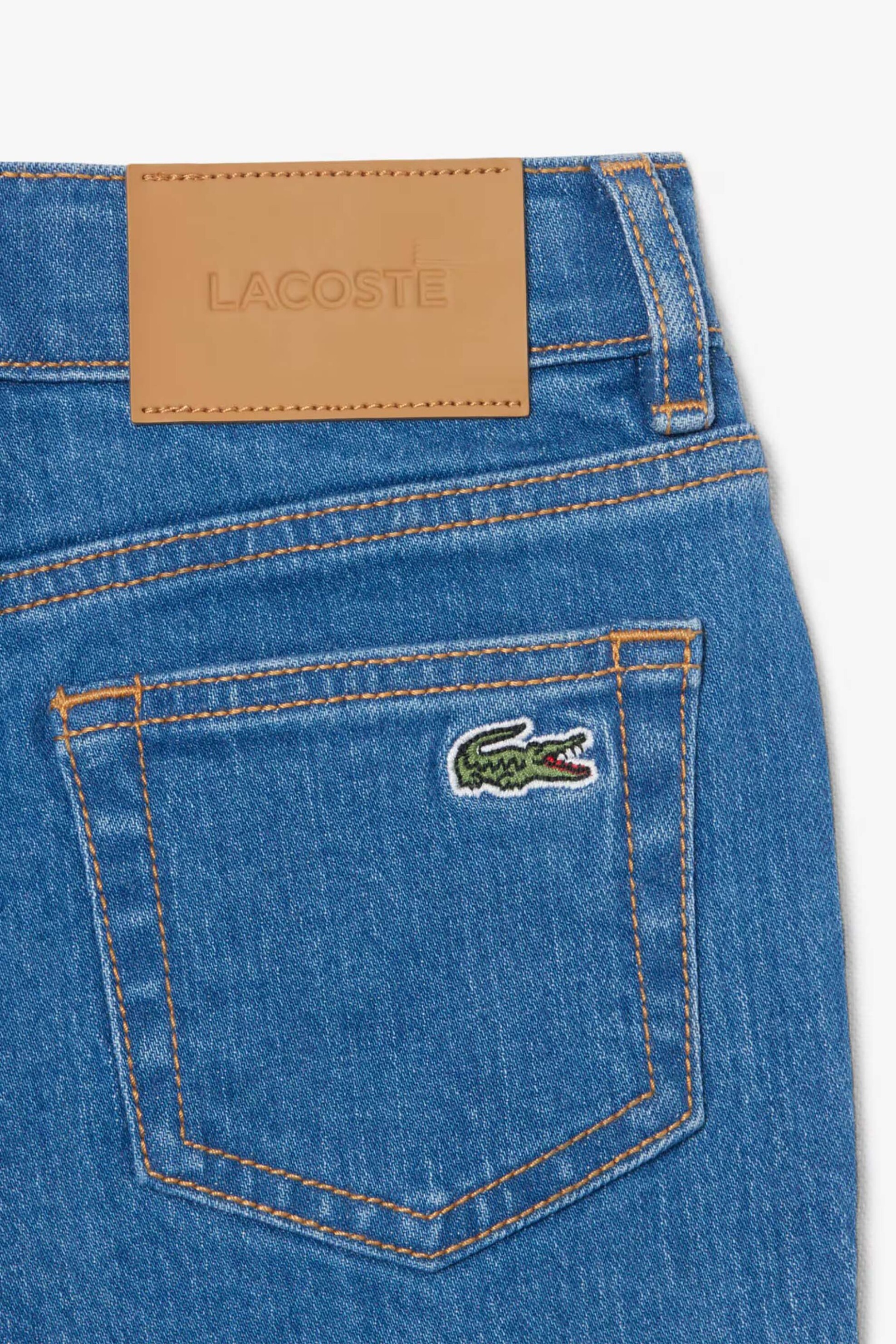 Lacoste Παιδική Denim Βερμούδα Πεντάτσεπη Straight Cut - Fj6703 Blue