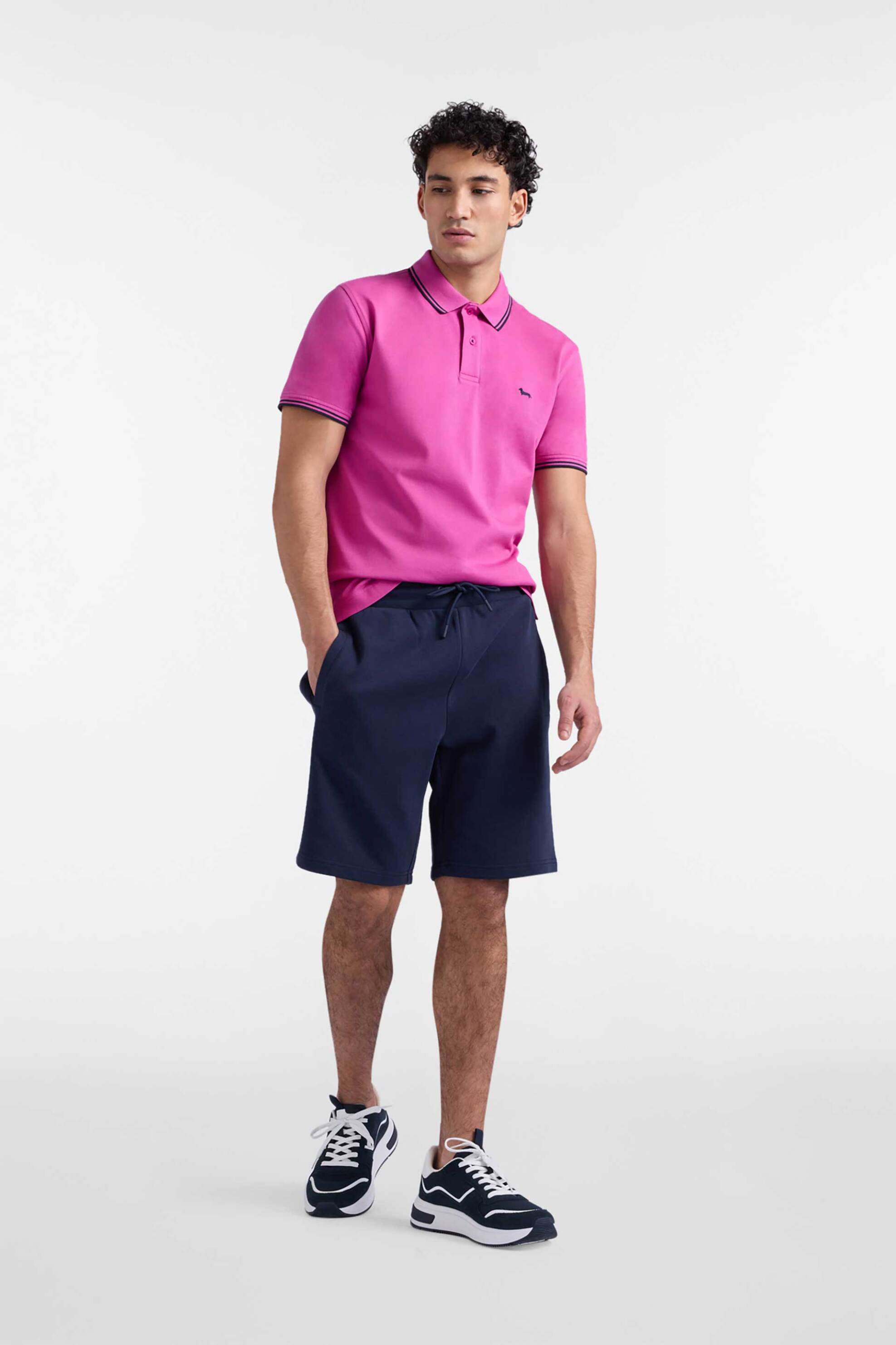 Harmont & Blaine ανδρική βερμούδα με ελαστική μέση Regular Fit - FRQ199021920 Μπλε Σκούρο
