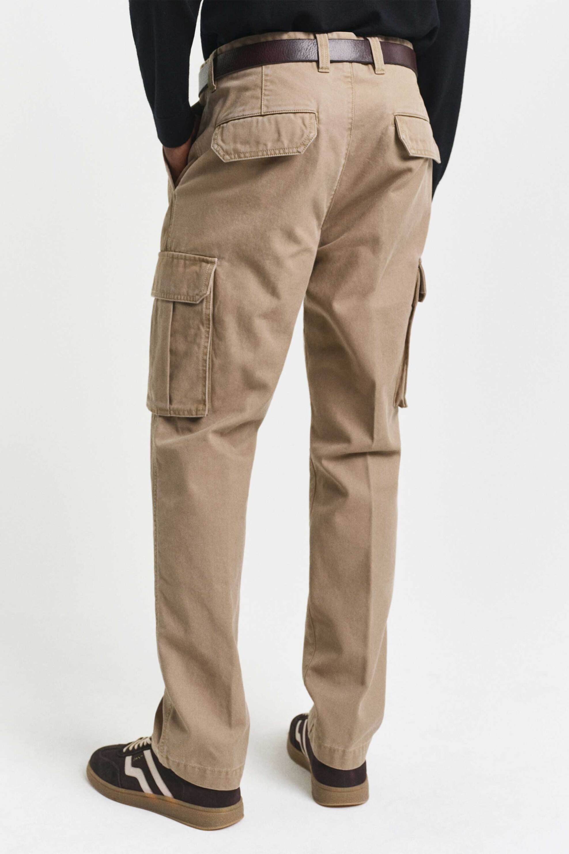 Gant ανδρικό παντελόνι cargo Regular Fit (34L) - 1505362 Καφέ Ανοιχτό φωτογραφία