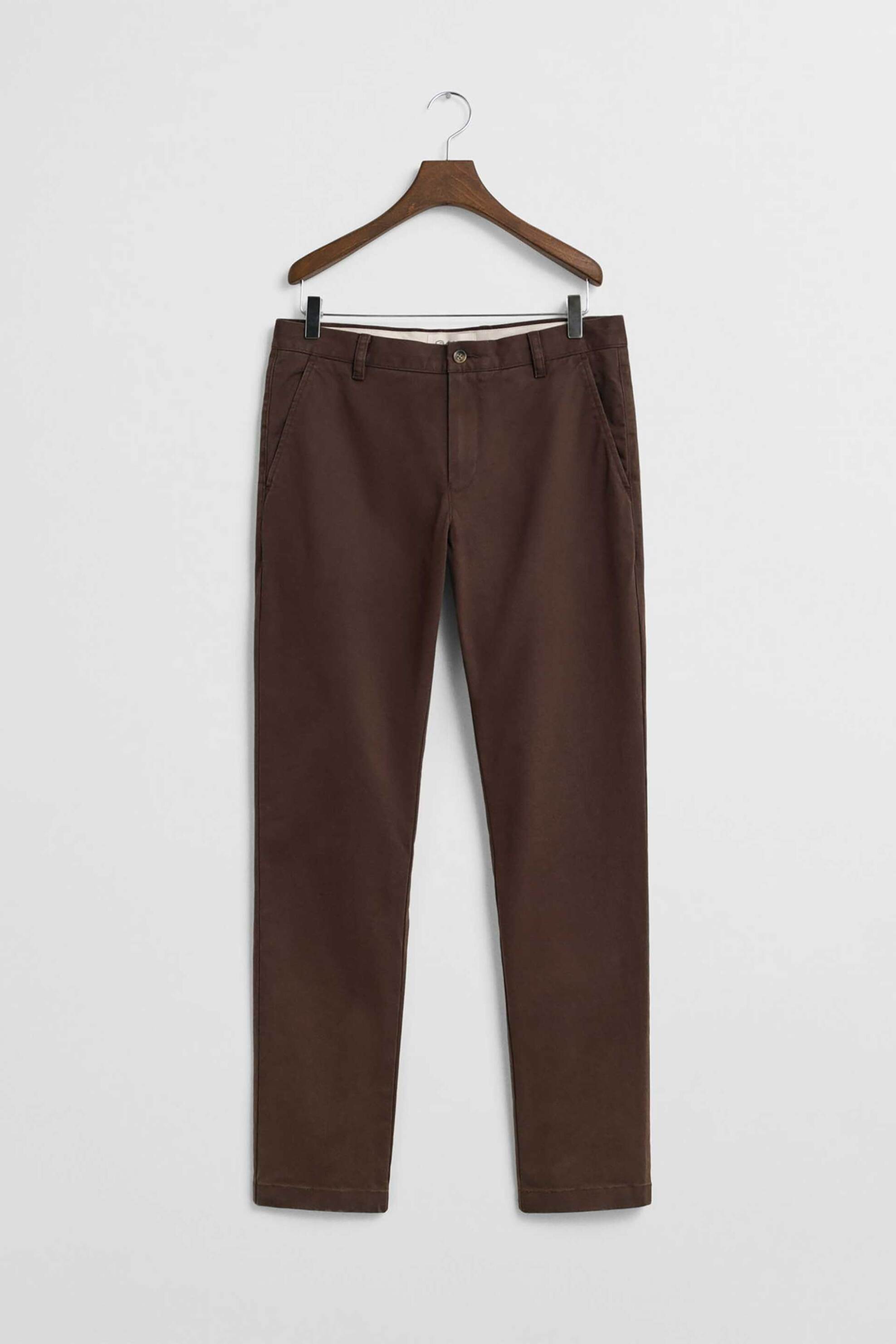 Gant ανδρικό παντελόνι chino Slim Fit (34L) - 1505380 Καφέ