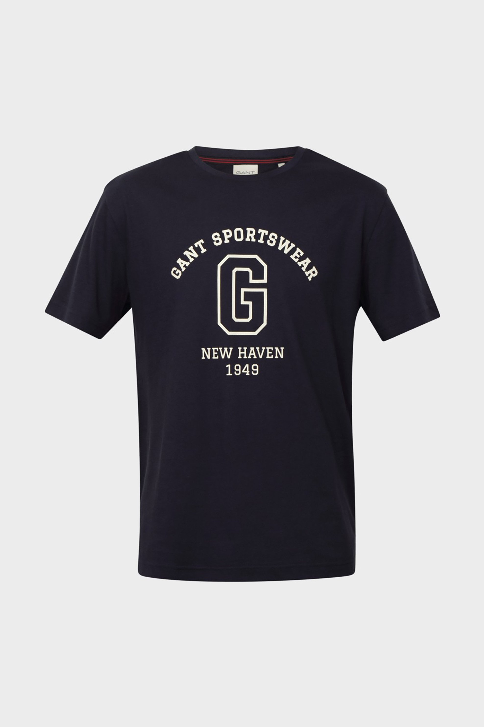 Gant ανδρικό T-shirt με logo print Regular Fit - 2003310 Μπλε Σκούρο