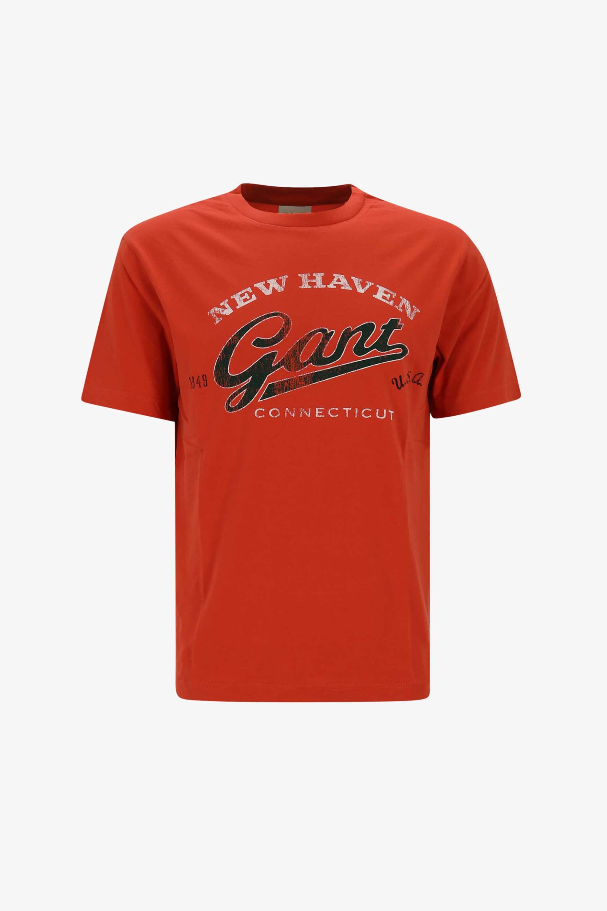 Gant ανδρική μπλούζα T-shirt Regular Fit - 2003353 Πορτοκαλί