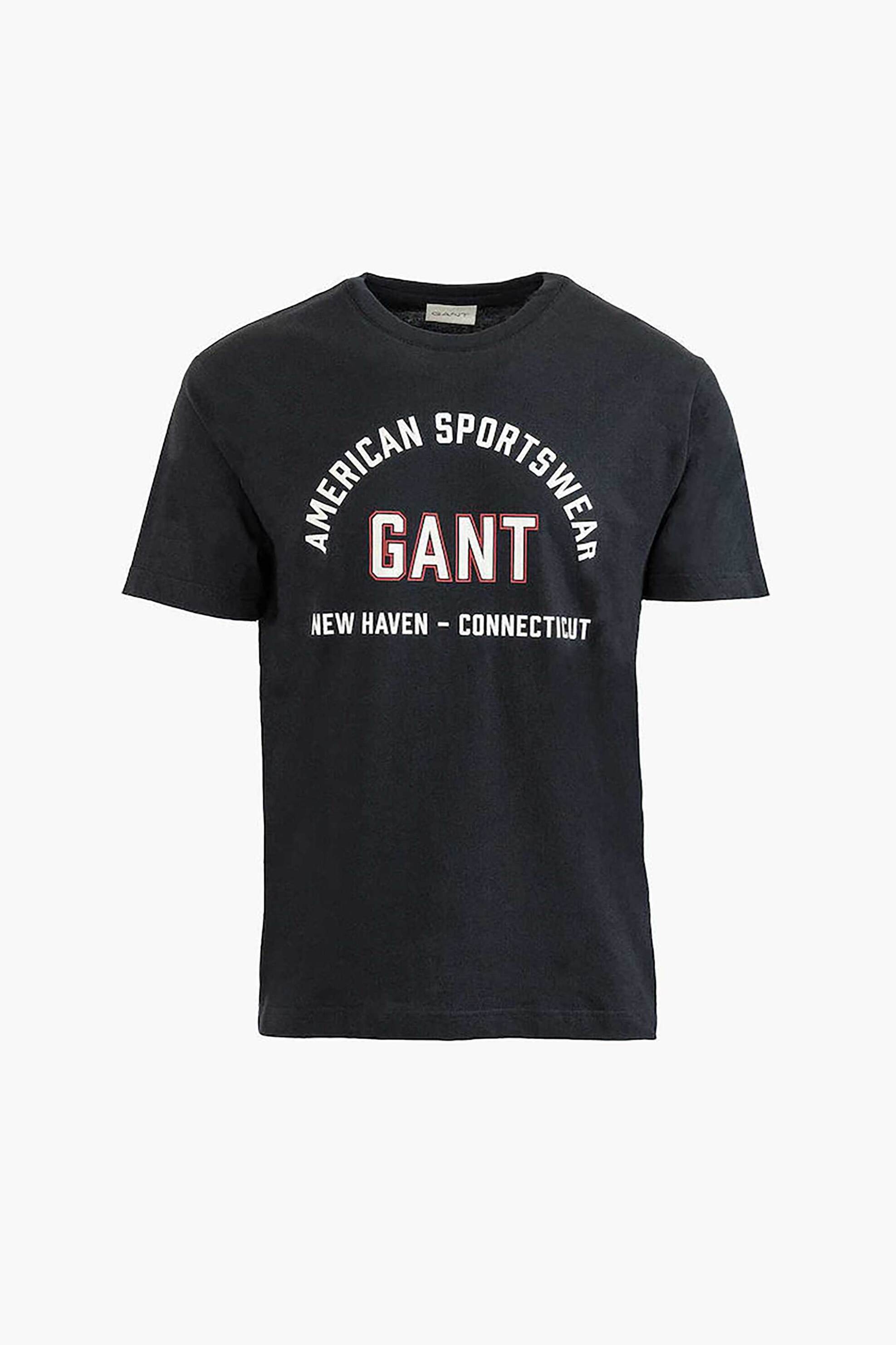Gant ανδρική μπλούζα T-shirt Regular Fit - 2003364 Μαύρο