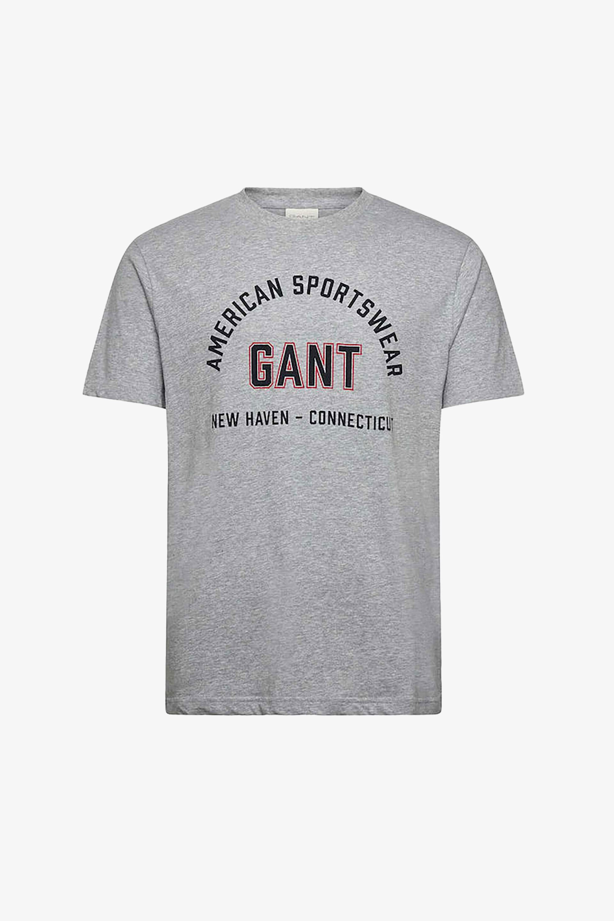 Gant ανδρική μπλούζα T-shirt Regular Fit - 2003364 Γκρι