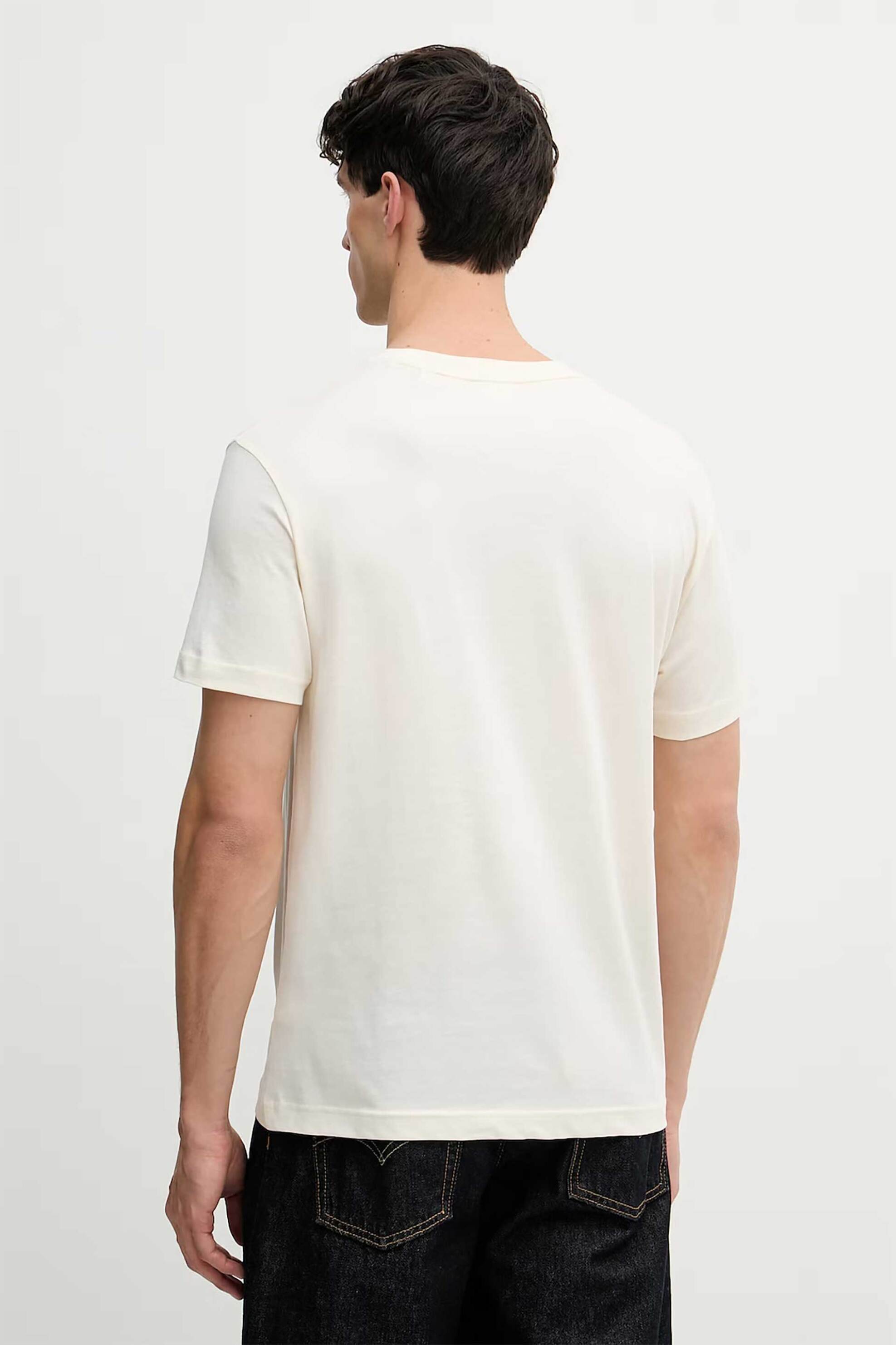 Gant Ανδρικό T-Shirt με Graphic Logo Print Regular Fit - 2003403 Κρέμ