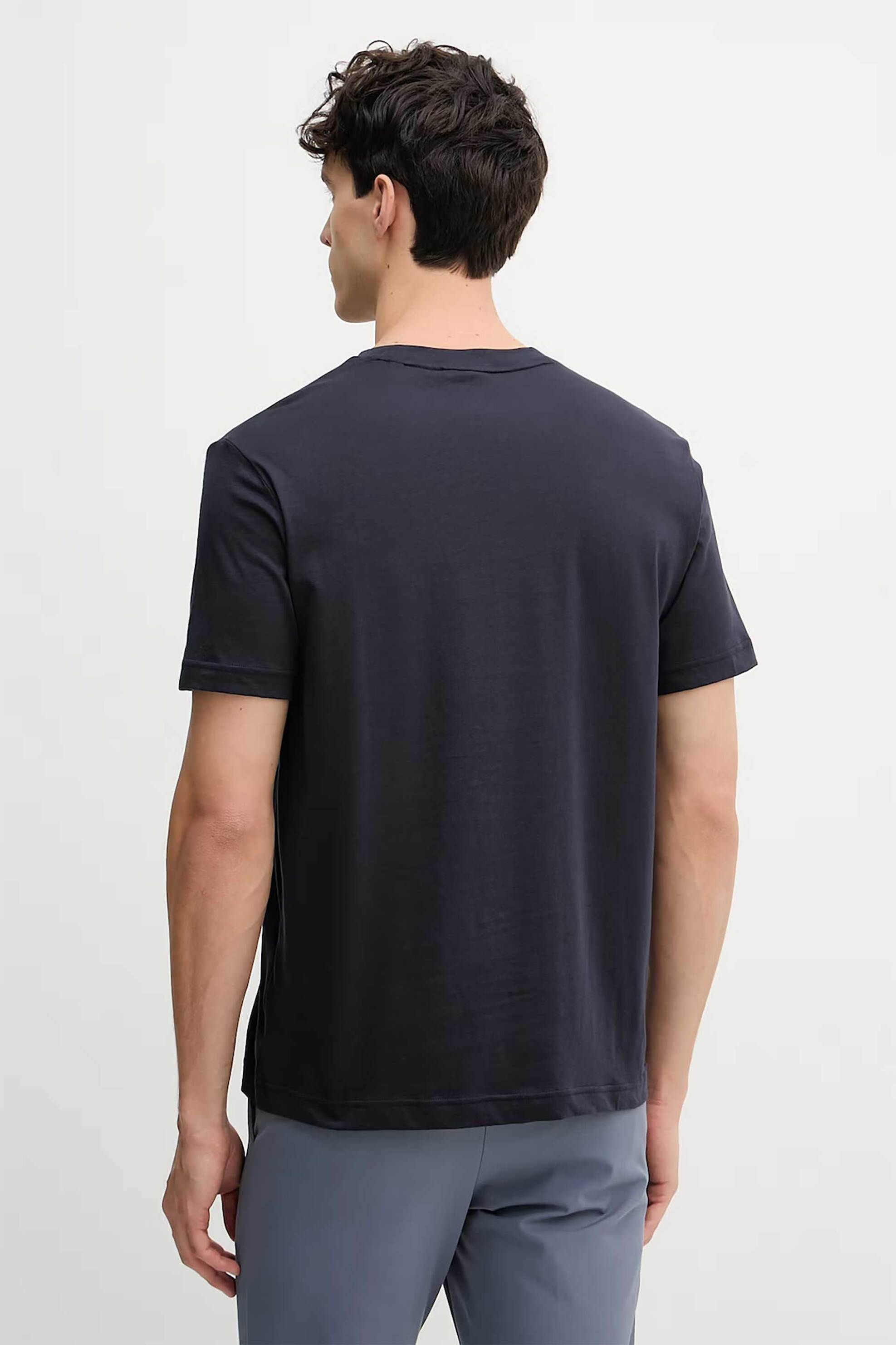 Gant Ανδρικό T-Shirt με Graphic Logo Print Regular Fit - 2003403 Μπλε Σκούρο