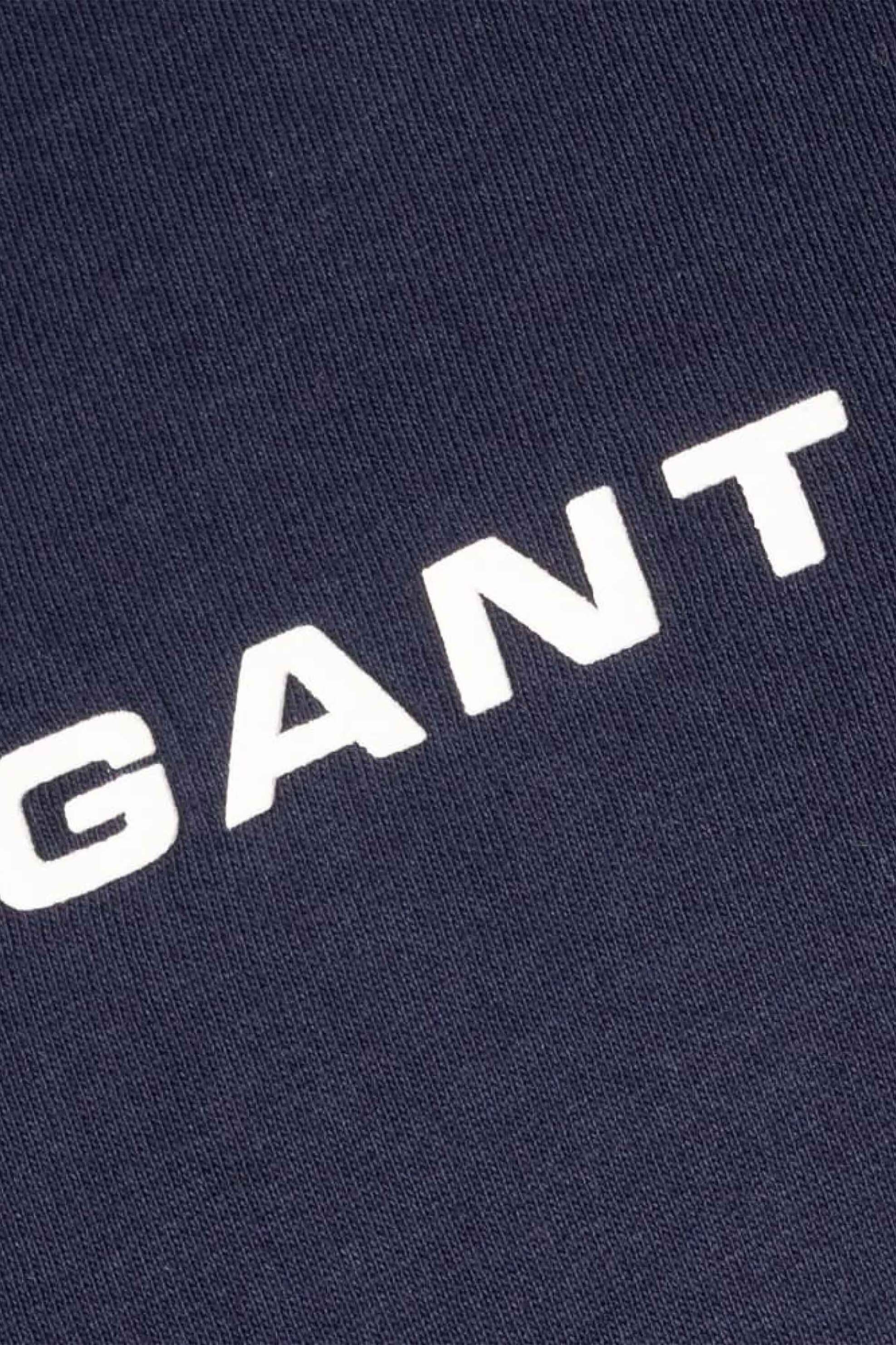 Gant Ανδρικό T-Shirt με Λογότυπο Regular Fit - 2003405 Μπλε Σκούρο