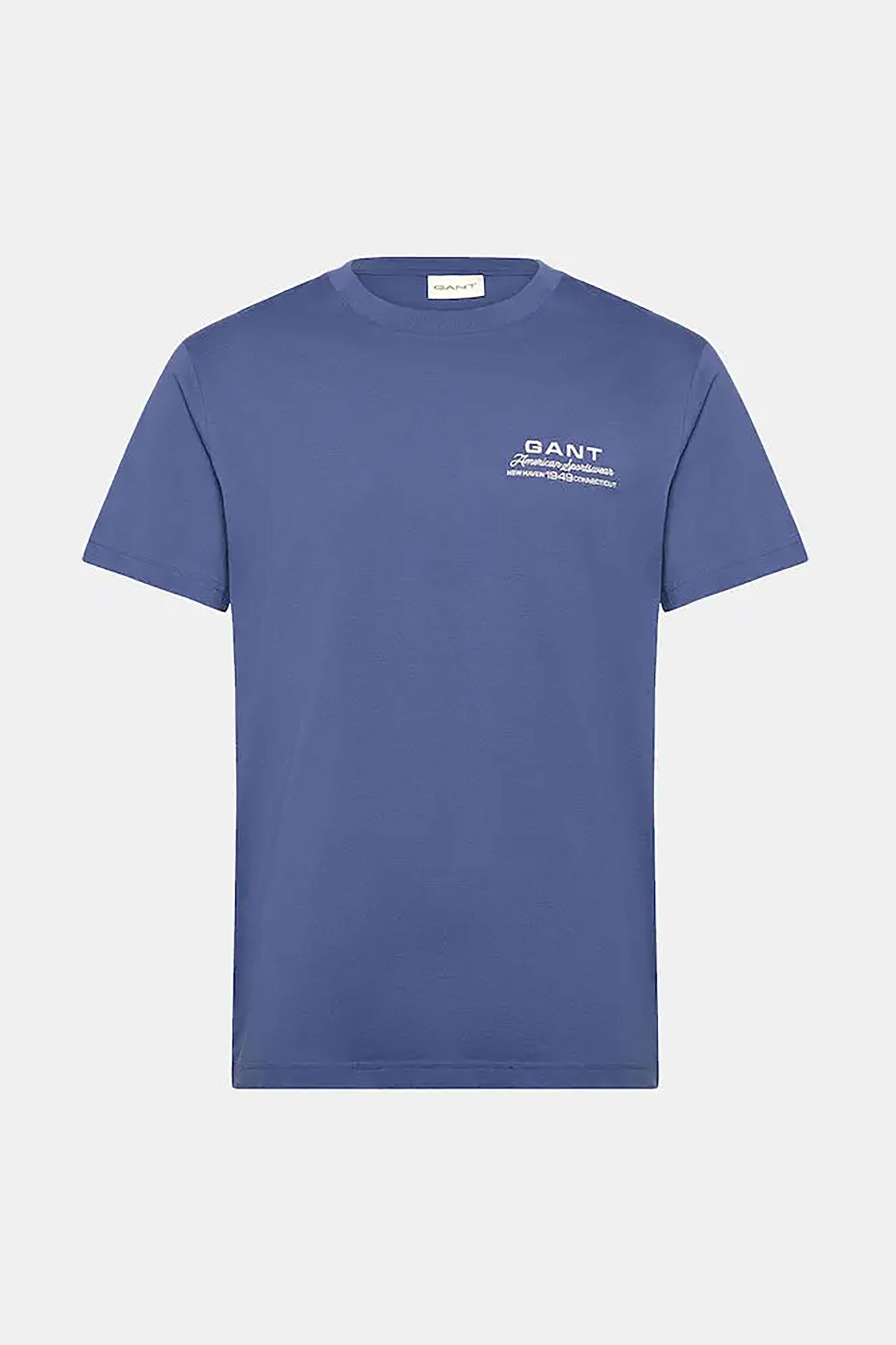 Gant ανδρικό T-shirt με λογότυπο Regular Fit - 2003409 Μπλε