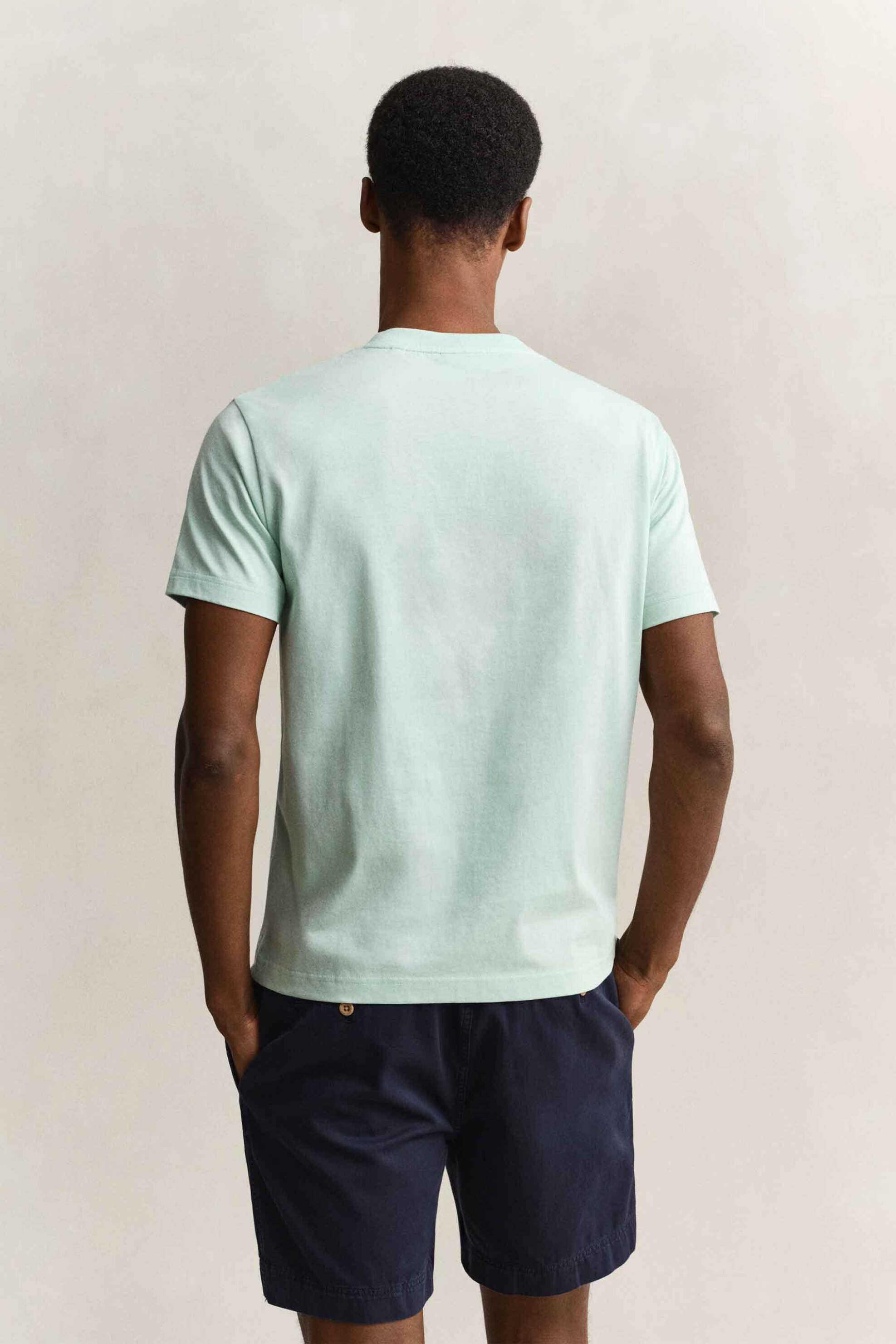 Gant Ανδρικό T-Shirt με Graphic Print Regular Fit - 2003425 Τυρκουάζ
