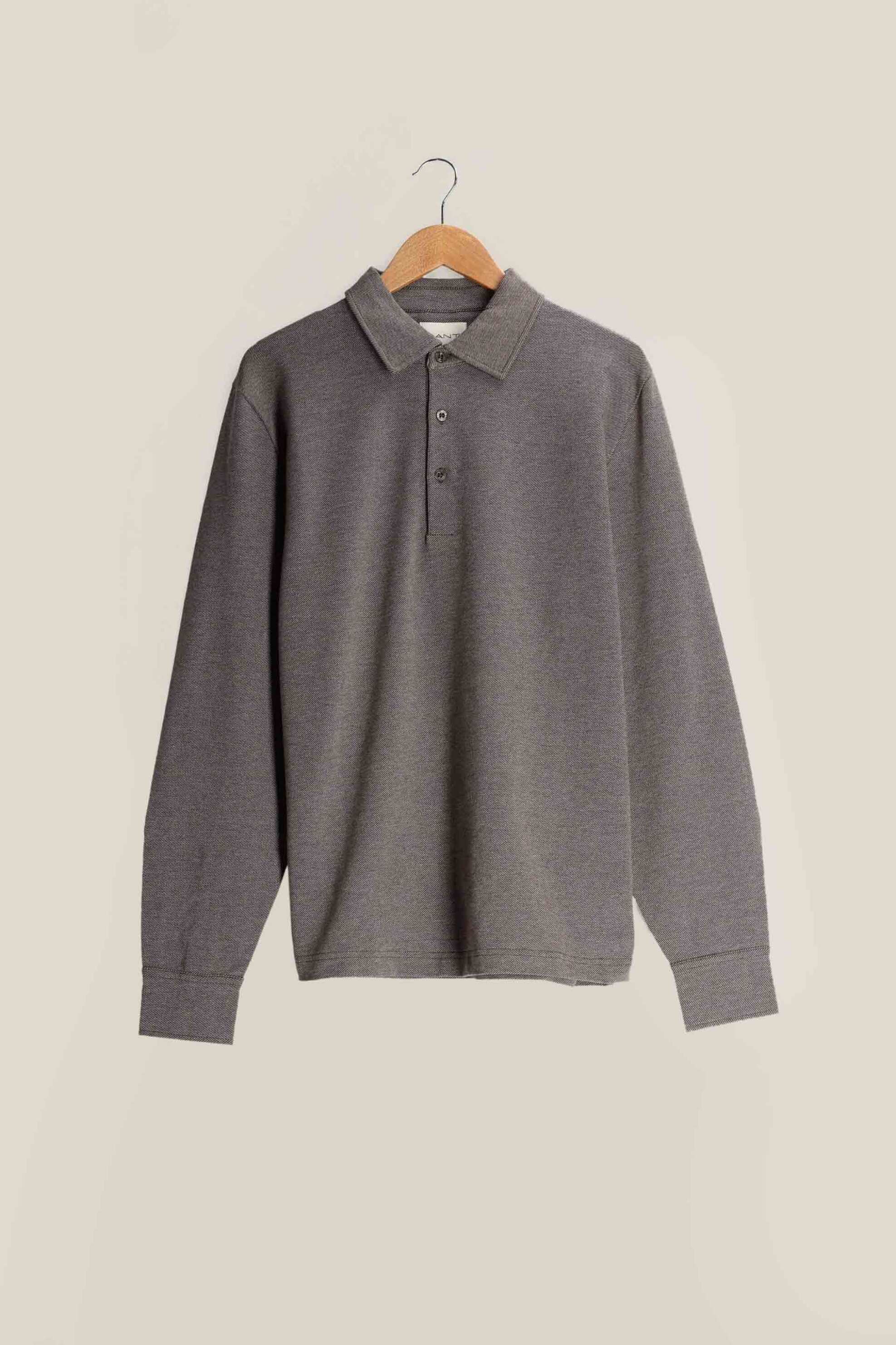 Gant Ανδρική Μπλούζα Πόλο Twill Regular Fit - 2014130 Καφέ