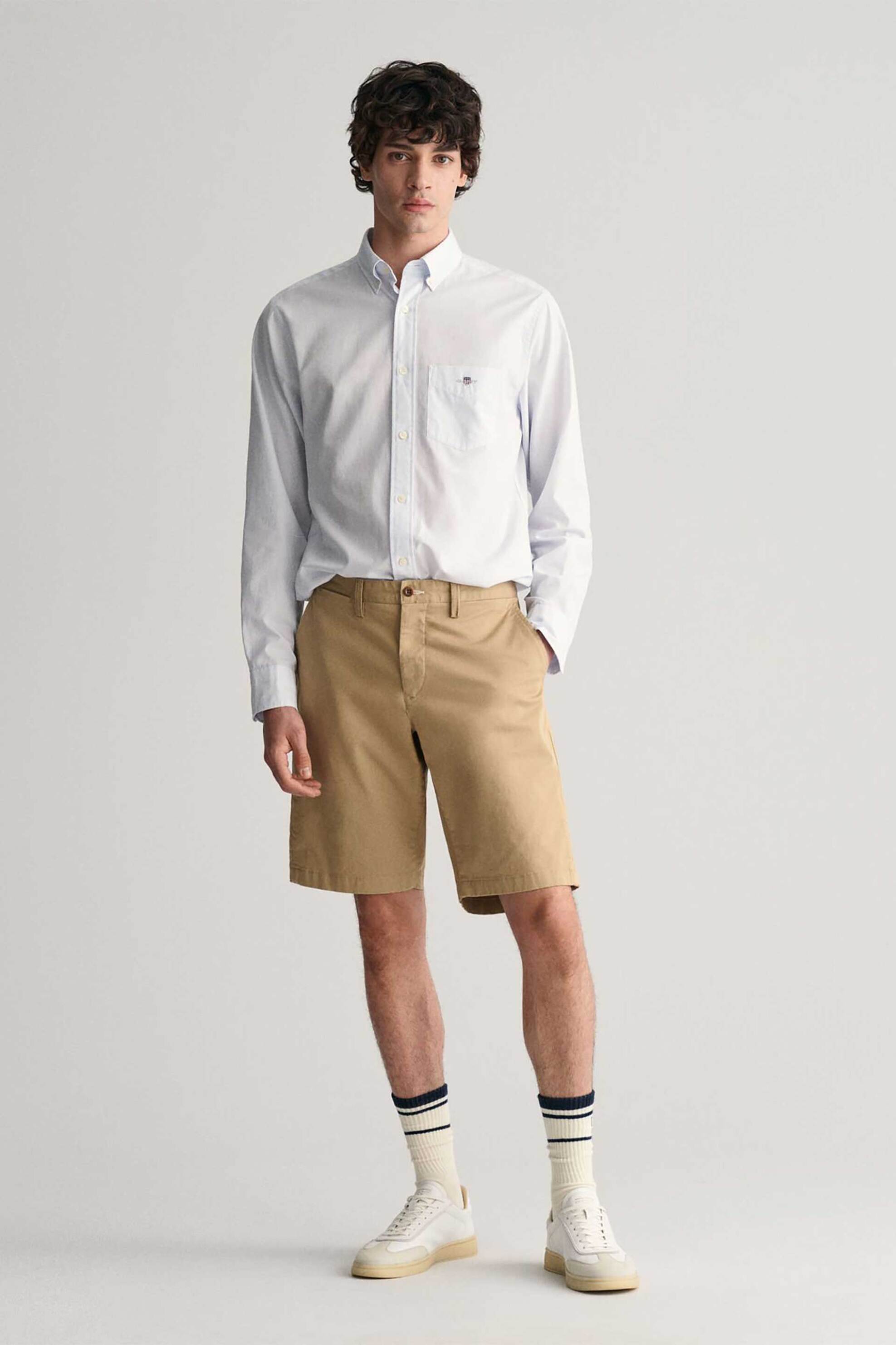 GANT Gant ανδρική chino βερμούδα Comfort Stretch Casual Fit - 205066 Μπεζ