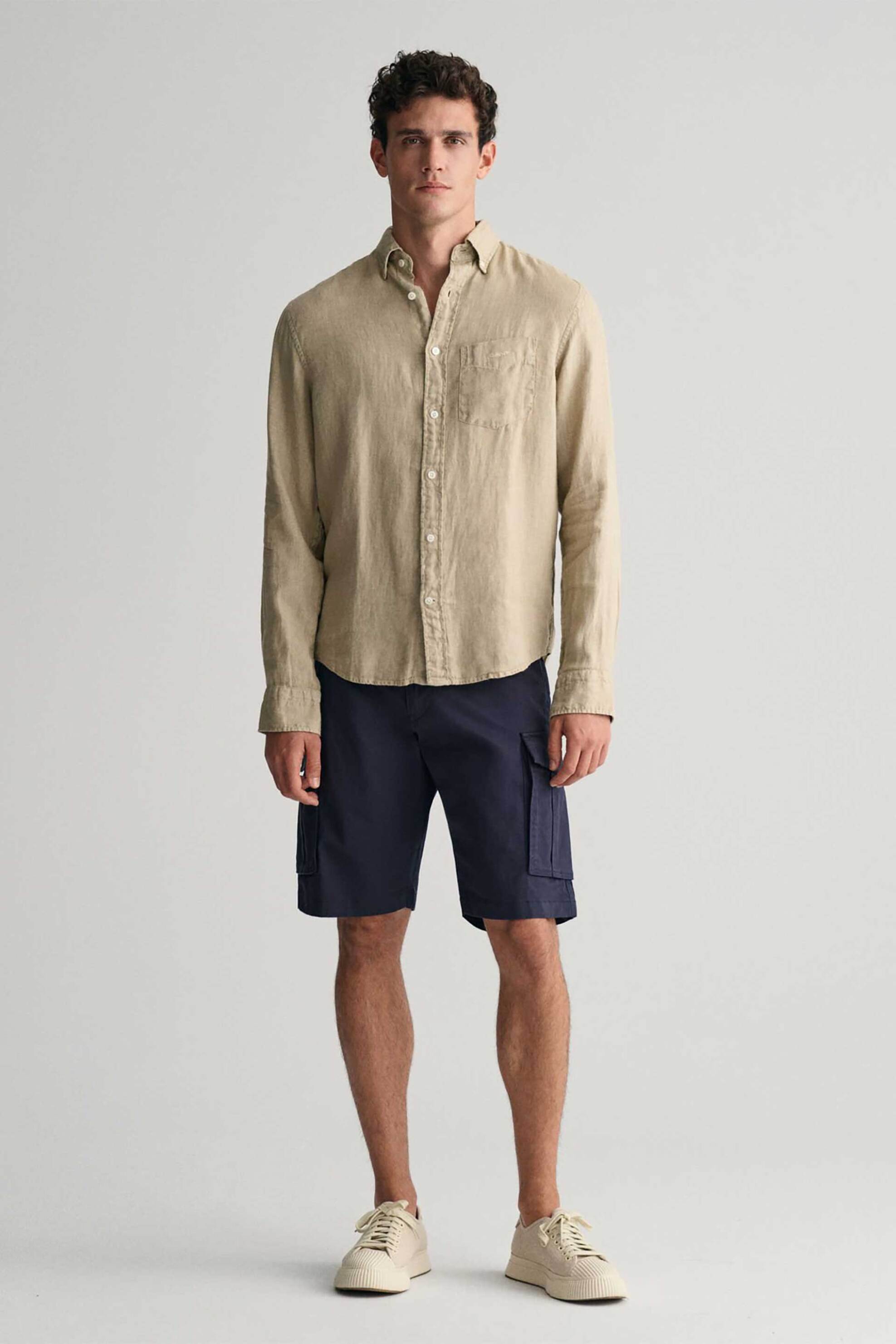 GANT Gant ανδρική βερμούδα cargo Comfort Stretch Relaxed Fit - 205069 Μπλε Σκούρο