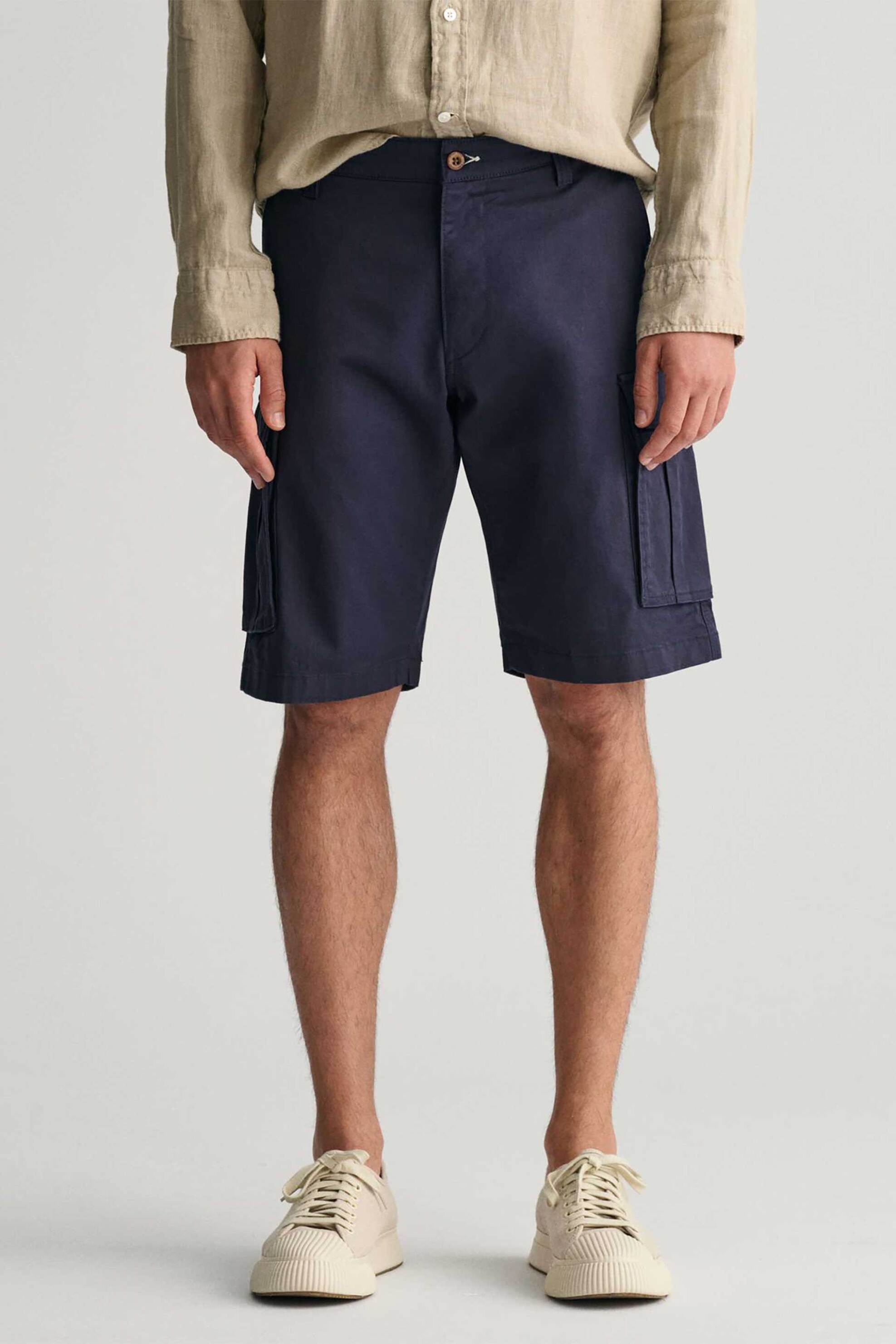 Gant ανδρική βερμούδα cargo Comfort Stretch Relaxed Fit - 205069 Μπλε Σκούρο φωτογραφία