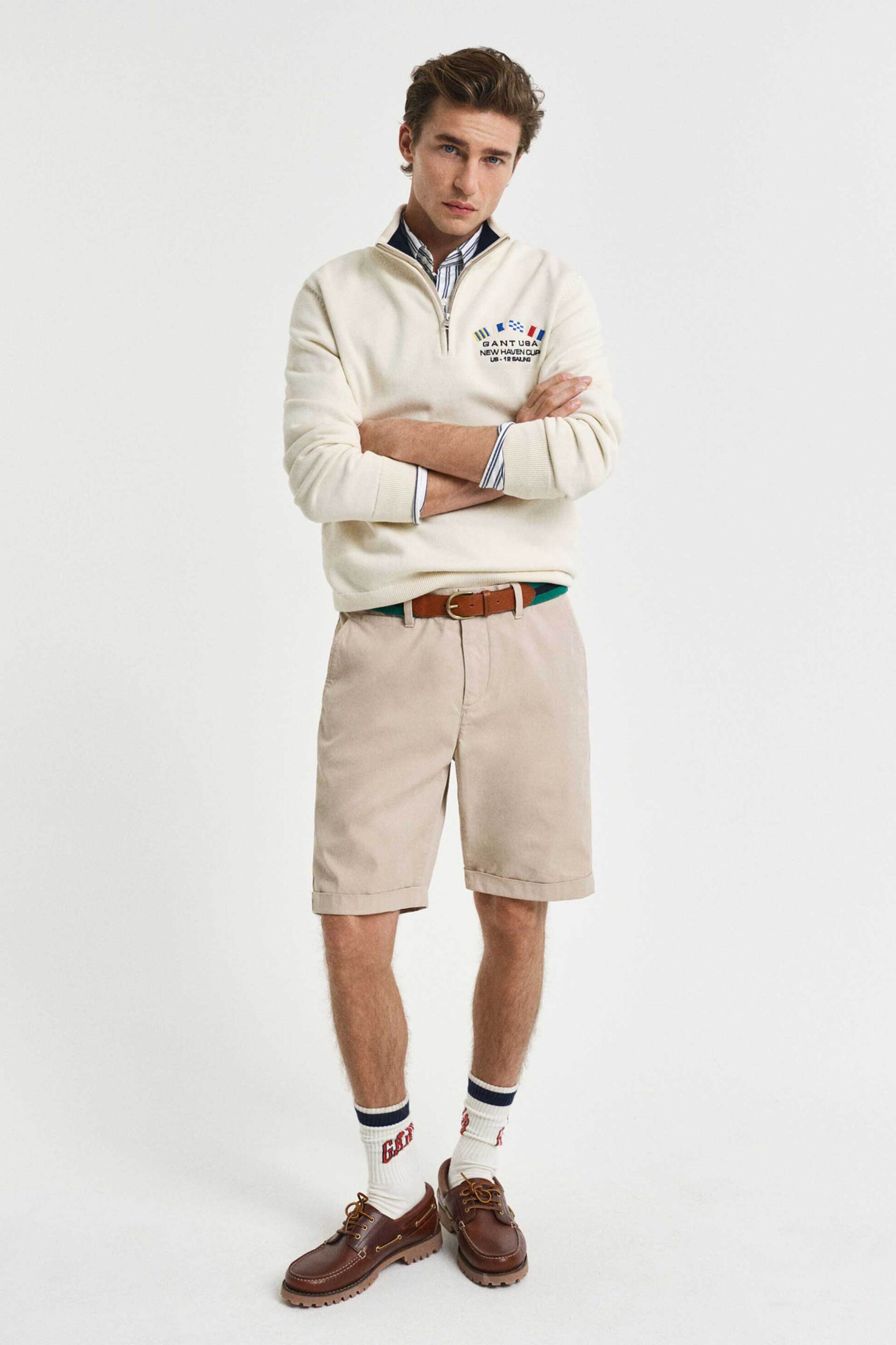 GANT Gant ανδρική βερμούδα chino Regular Fit - 205354 Μπεζ