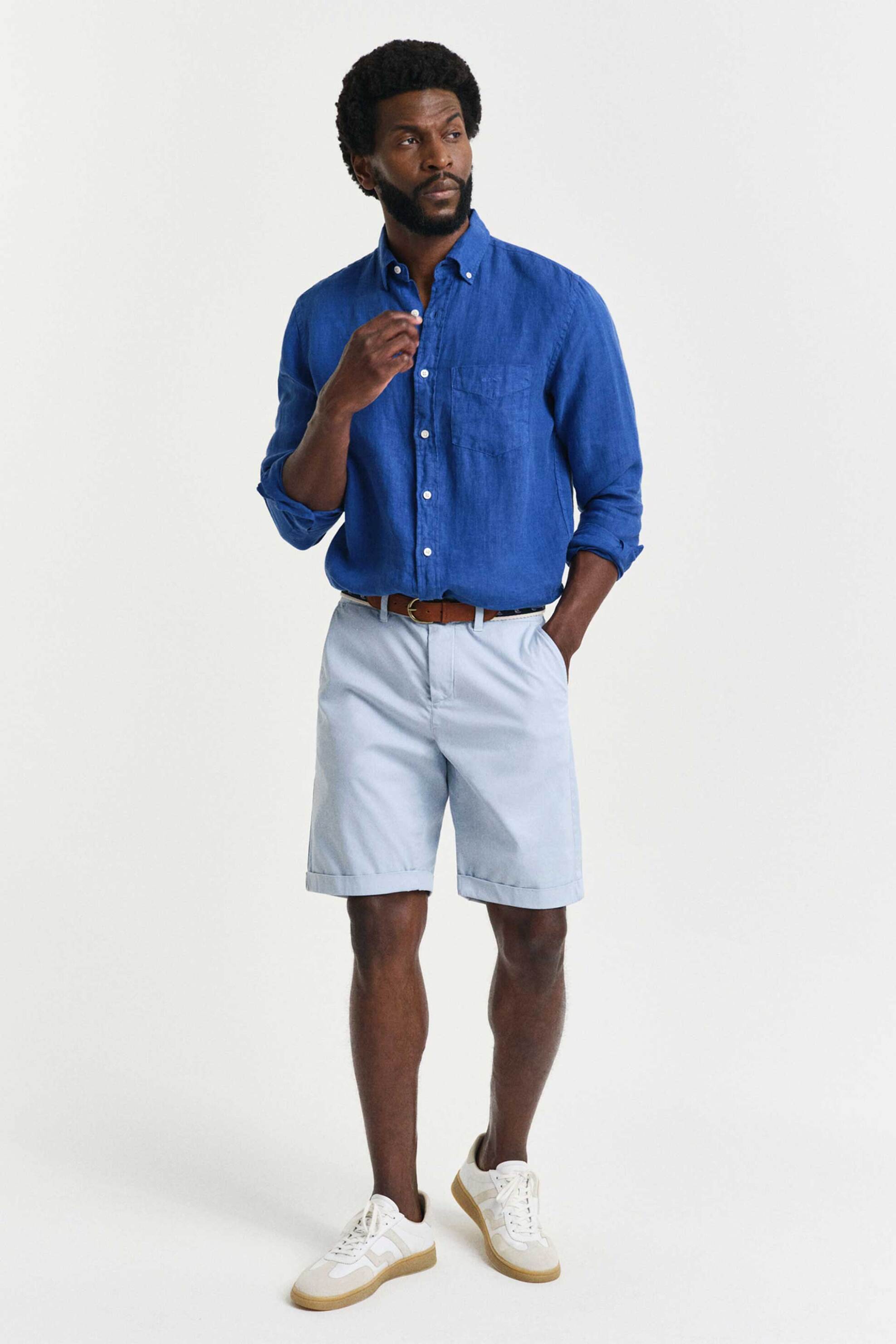GANT Gant ανδρική βερμούδα chino Regular Fit - 205354 Μπλε Ανοιχτό