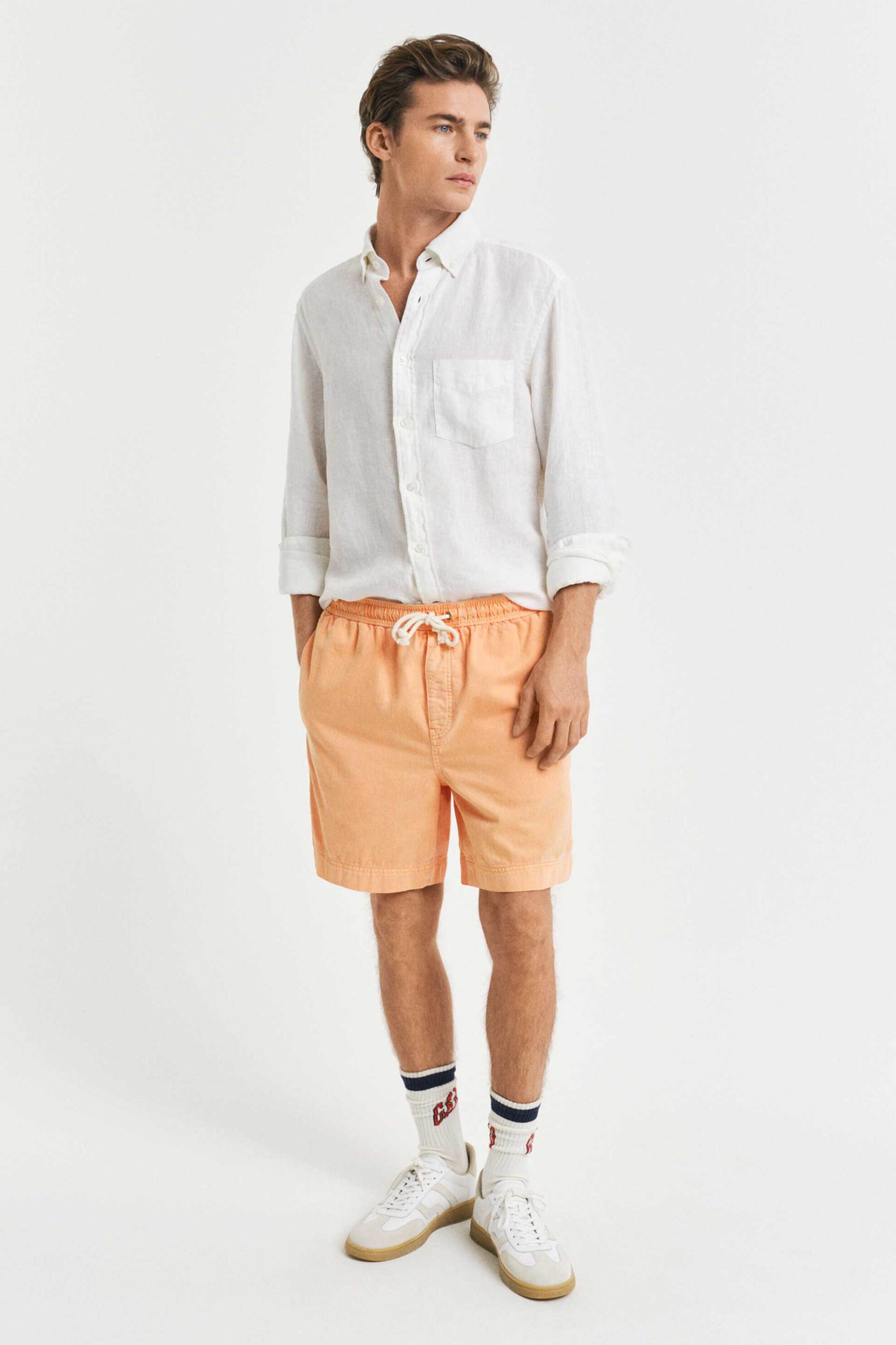 GANT Gant ανδρική βερμούδα με ελαστική μέση Regular Fit - 205503 Ροδακινί