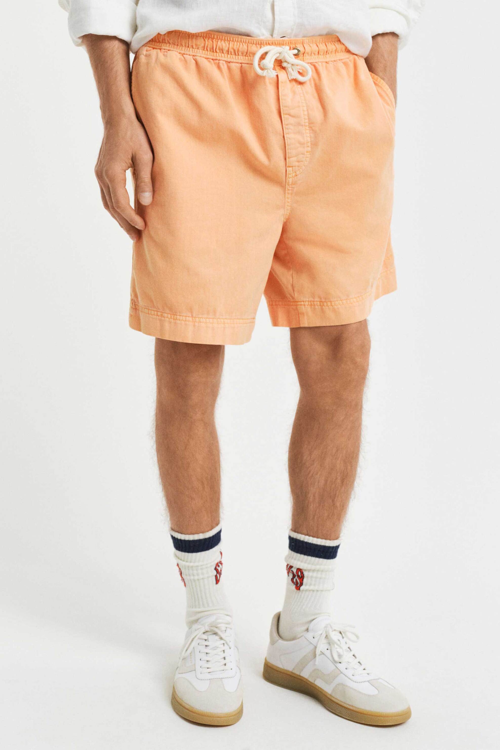 Gant ανδρική βερμούδα με ελαστική μέση Regular Fit - 205503 Ροδακινί φωτογραφία