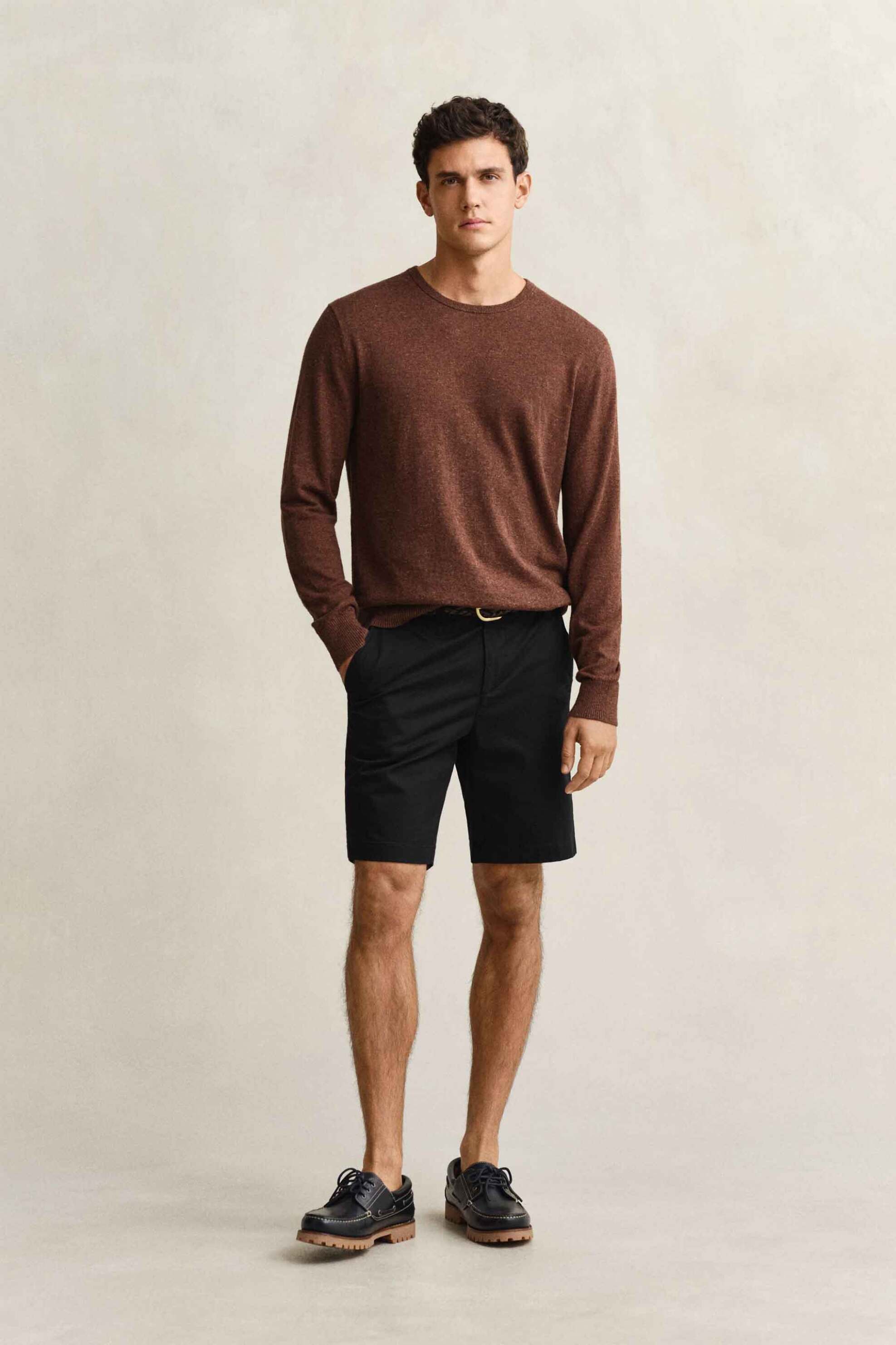 Gant ανδρική βερμούδα chino Regular Fit - 205620 Μαύρο