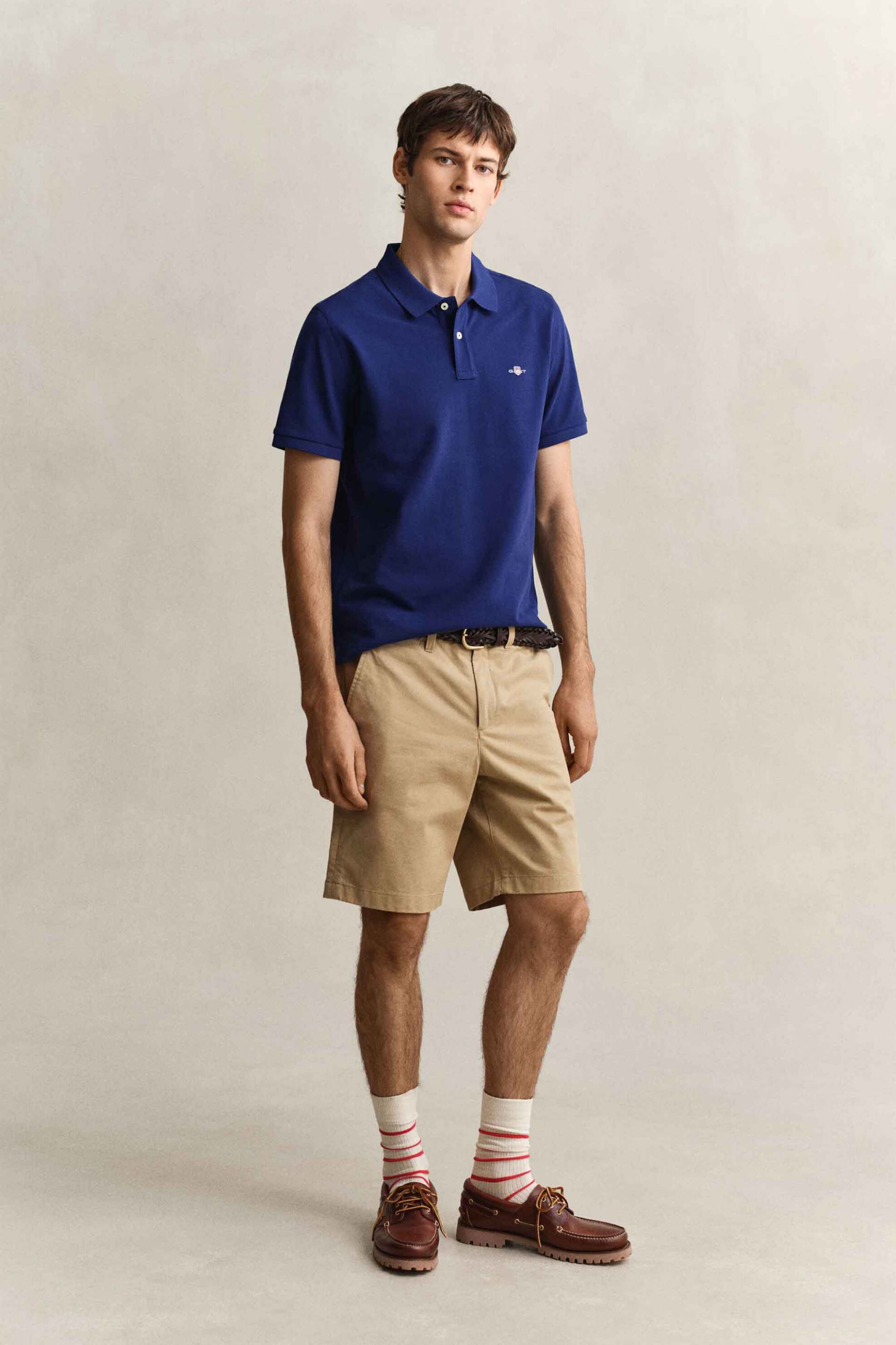 Gant ανδρική βερμούδα chino Regular Fit - 205620 Μπεζ