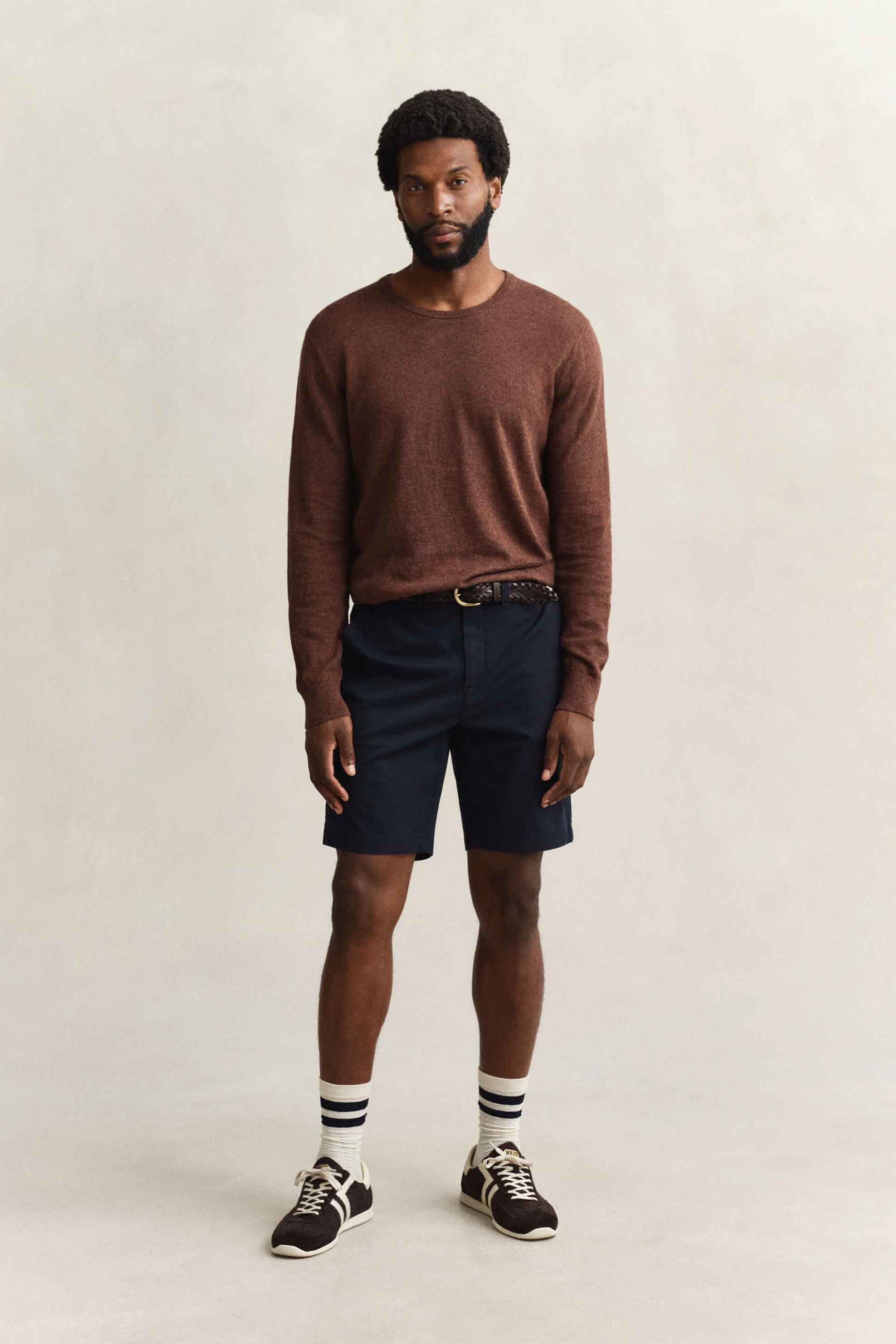 Gant ανδρική βερμούδα chino Regular Fit - 205620 Μπλε Σκούρο