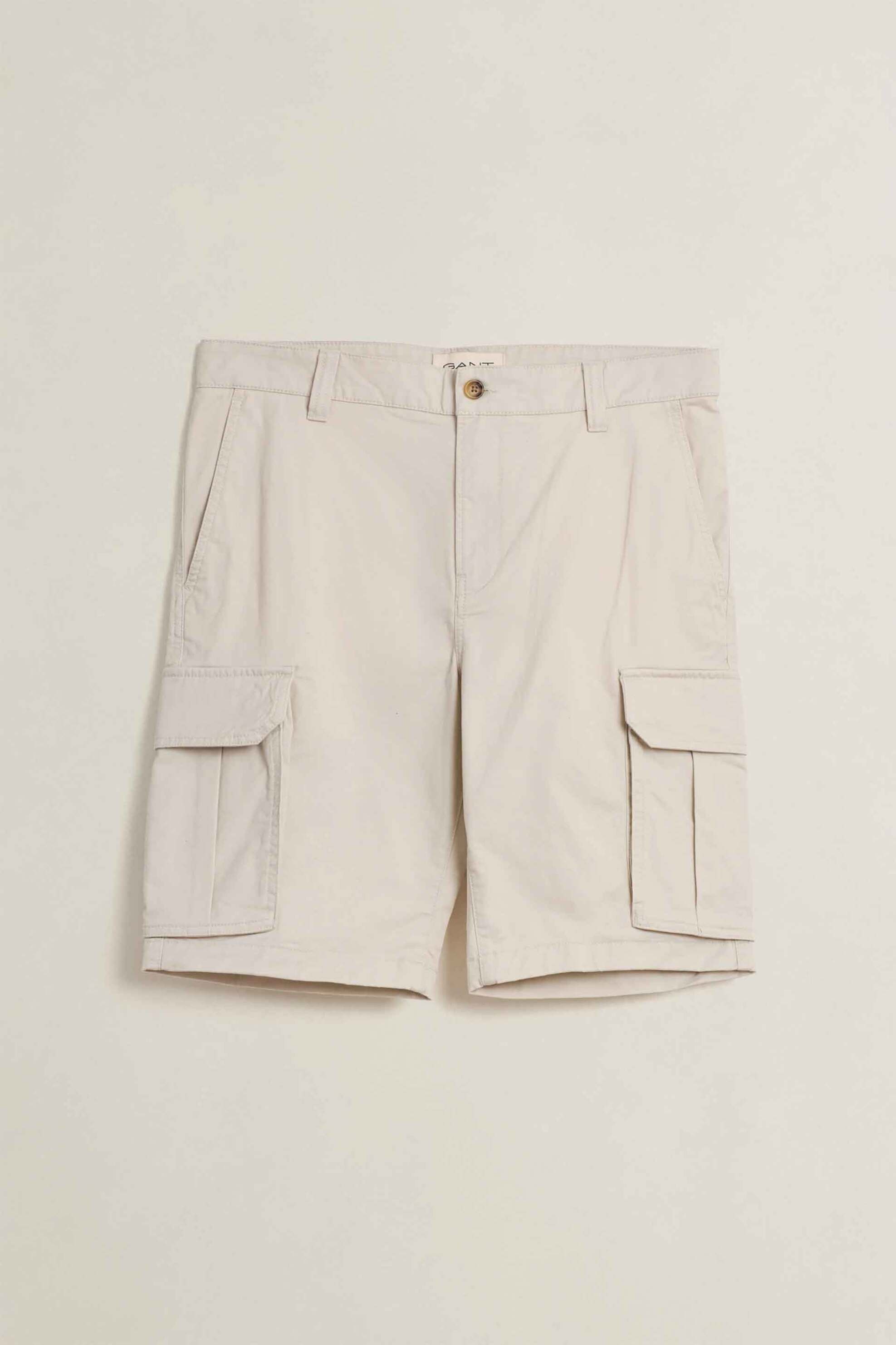 Gant ανδρική βερμούδα cargo Regular Fit - 205630 Εκρού