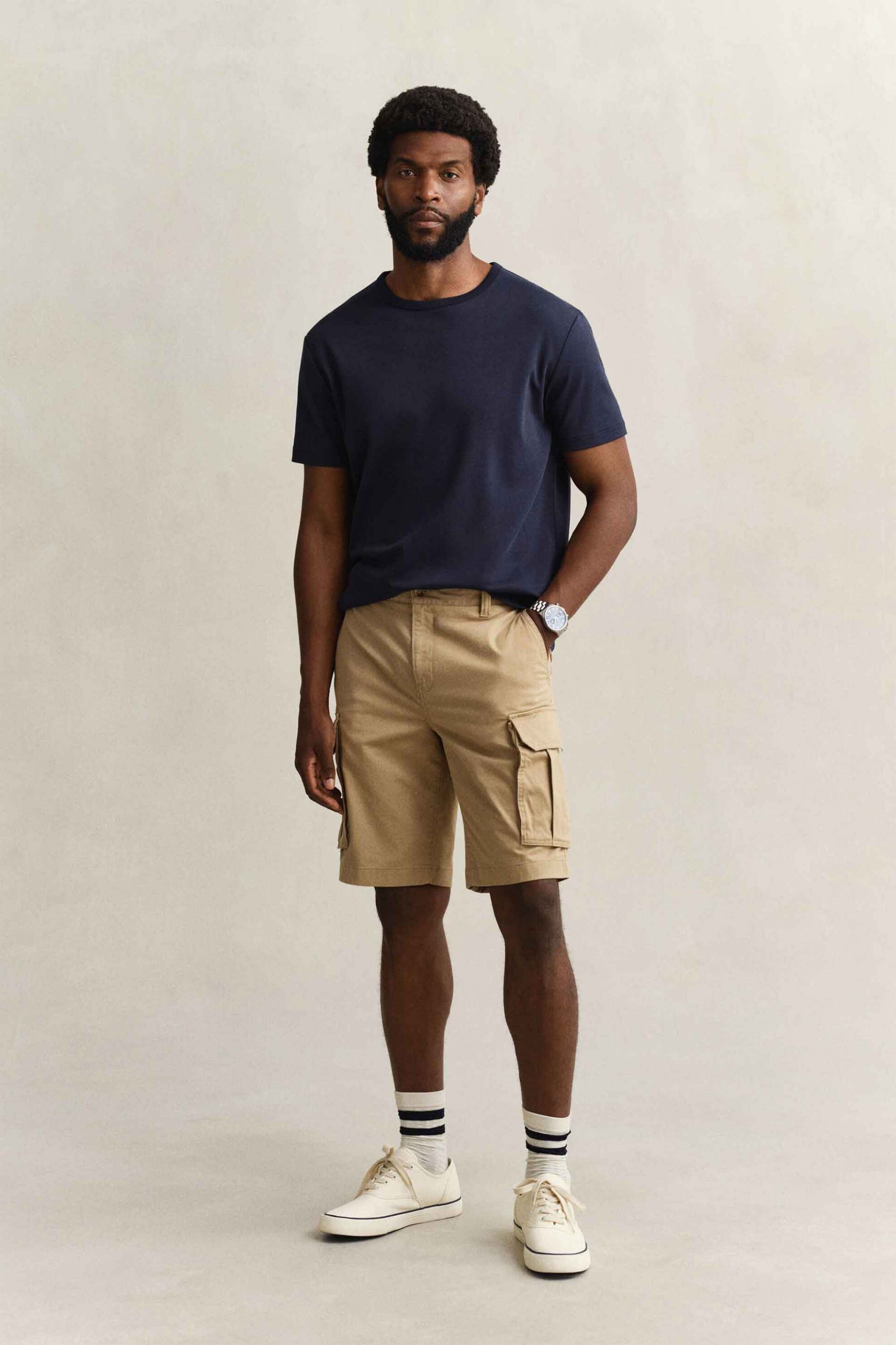 Gant ανδρική βερμούδα cargo Regular Fit - 205630 Μπεζ