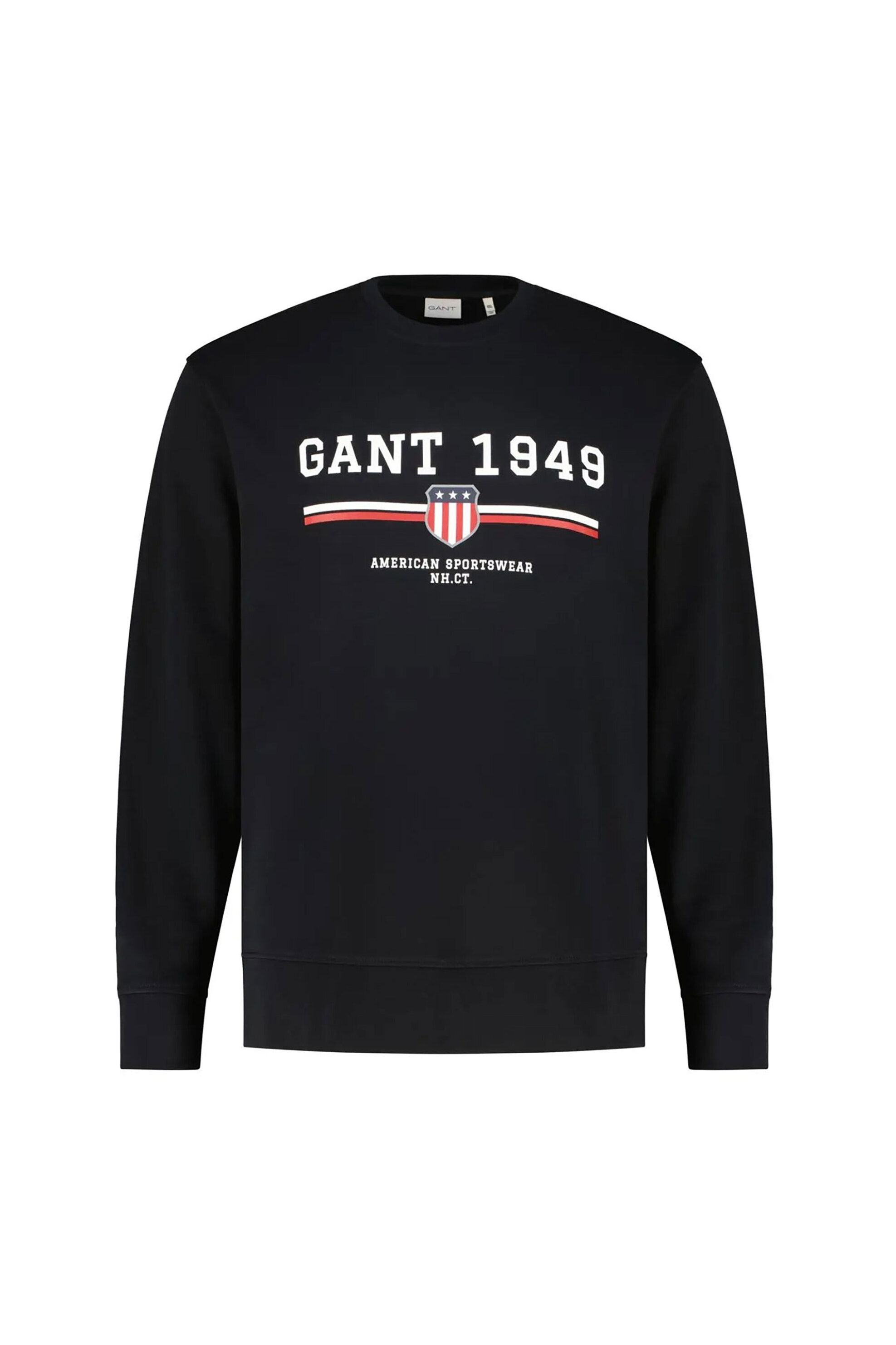 Gant ανδρική μπλούζα φούτερ με graphic logo Regular Fit - 2067043 Μαύρο
