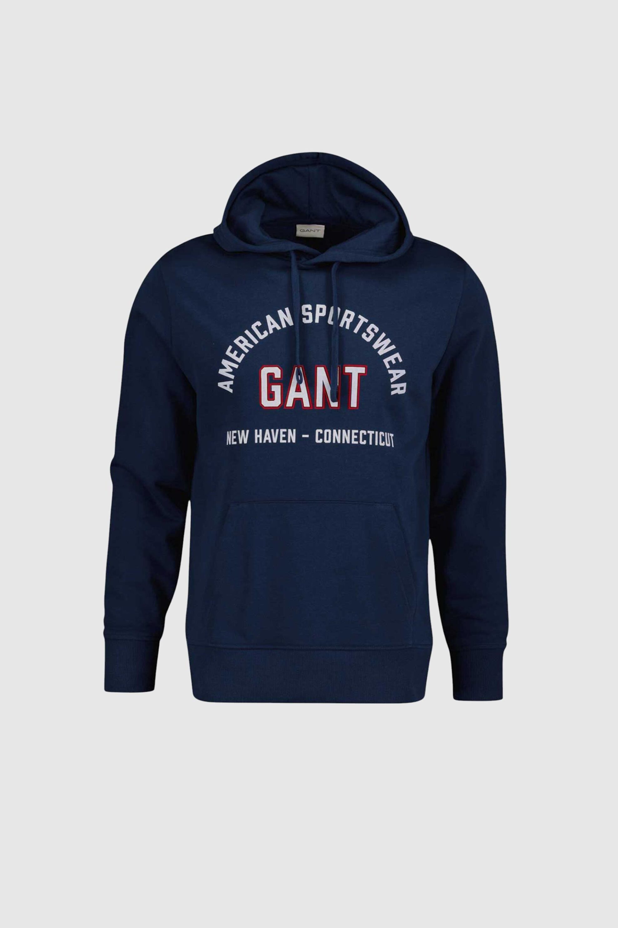 Gant ανδρική μπλούζα φούτερ με κουκούλα και graphic logo Regular Fit - 2067090 Μπλε Σκούρο