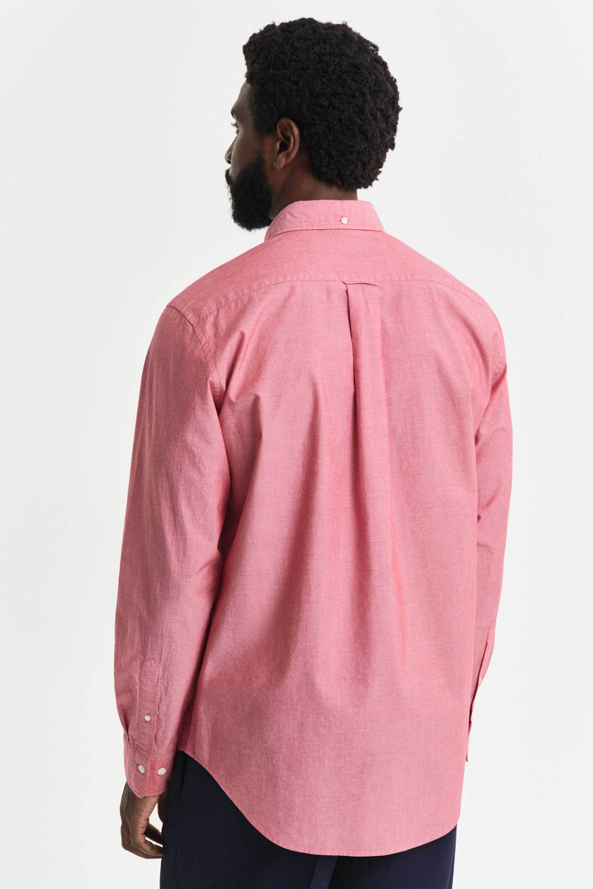 Gant Ανδρικό Πουκάμισο Poplin Button Down με Τσέπη Και Κεντημένο Λογότυπο Regular Fit - 3000100 Σάπιο Μήλο