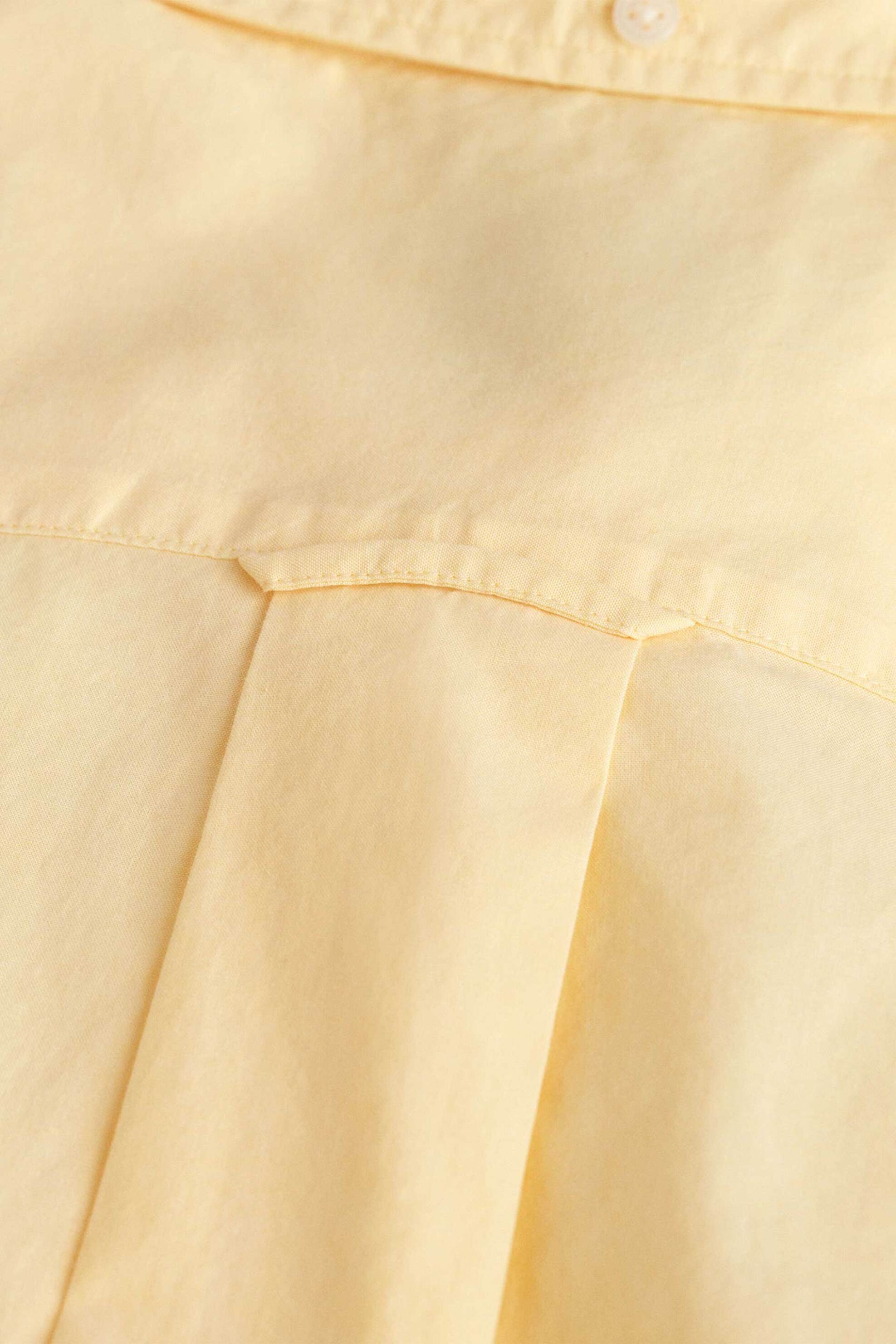 Gant Ανδρικό Πουκάμισο Poplin Button Down με Τσέπη Και Κεντημένο Λογότυπο Regular Fit - 3000100 Κίτρινο Ανοιχτό